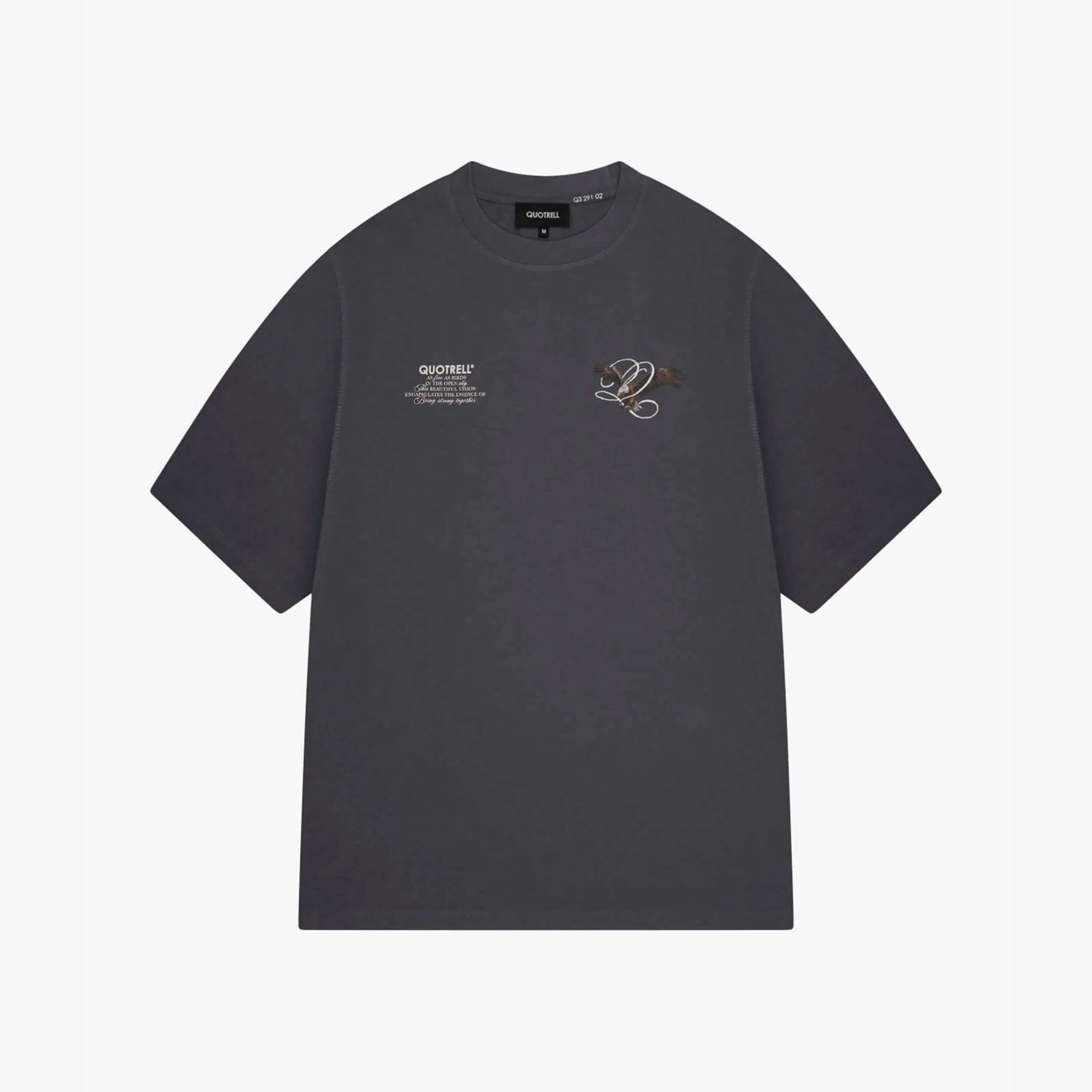 RAPTOR TEE | ANTHRACITE/WHITE