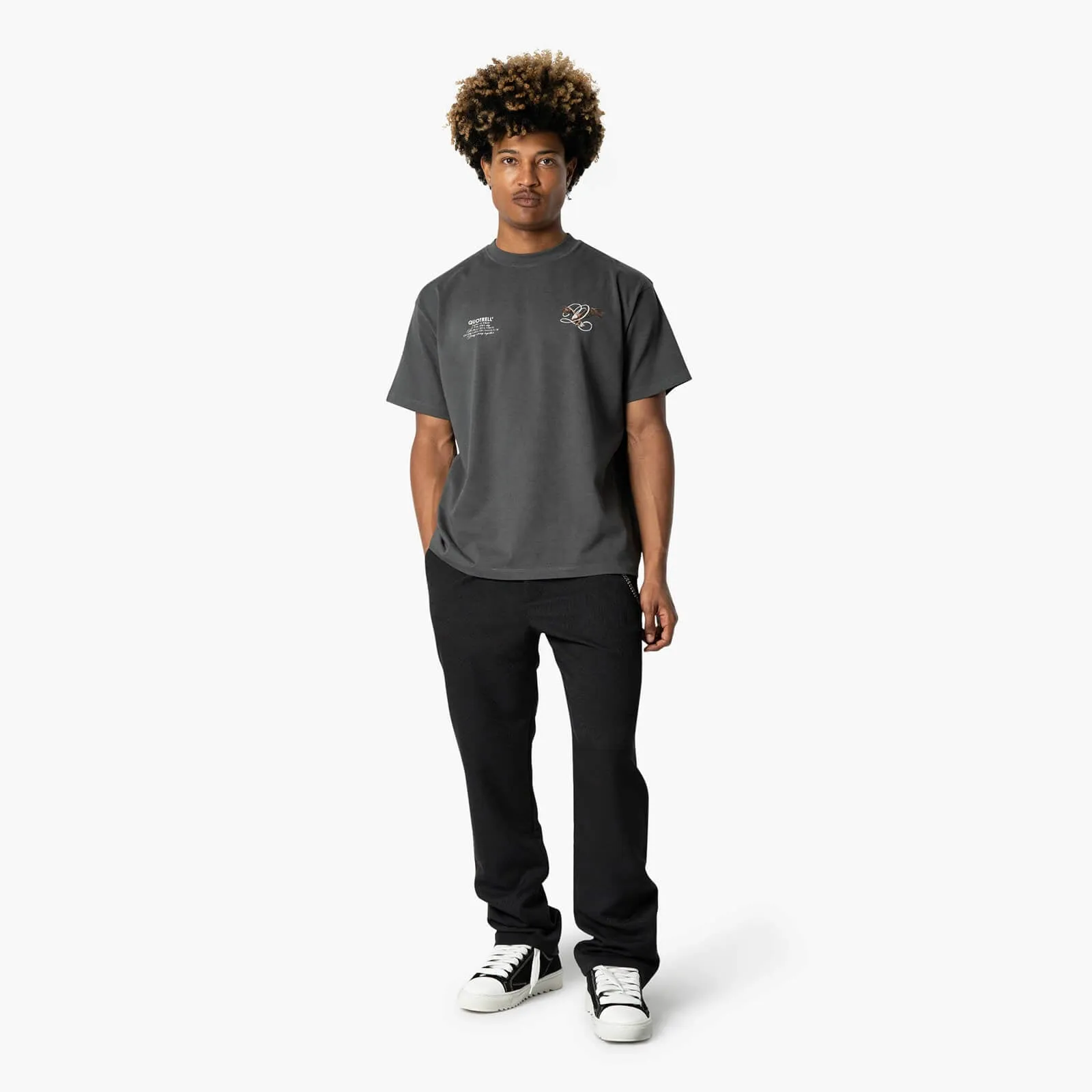 RAPTOR TEE | ANTHRACITE/WHITE