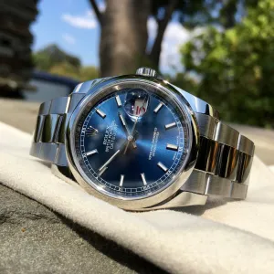 Rolex Datejust 116200 Blue Stick 36mm Oyster Stainless Steel Wristwatch