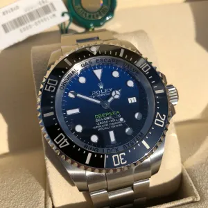 Rolex DeepSea Seadweller Deep Blue Ceramic 116660 James Cameron Wristwatch Box Papers