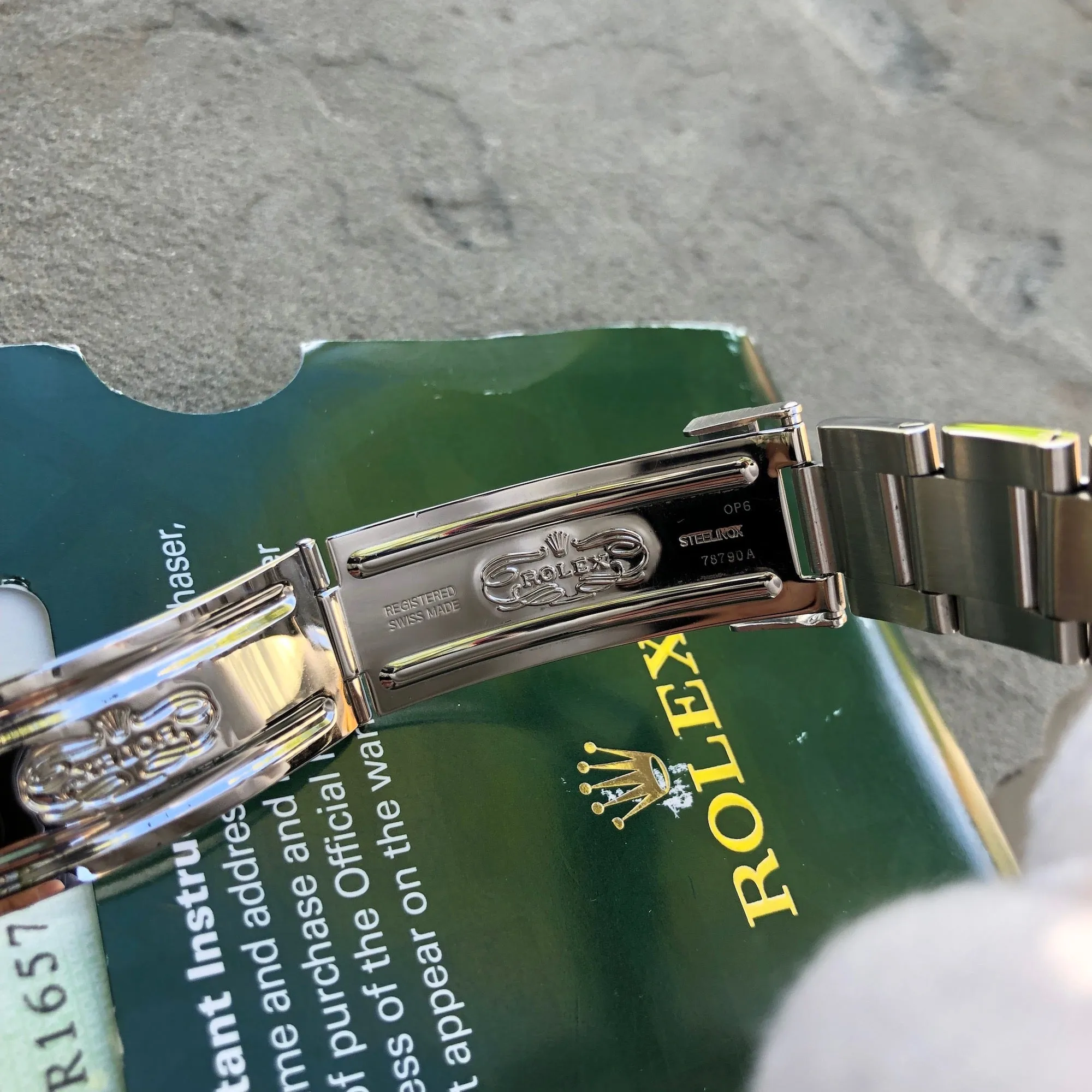 Rolex Explorer II 16570 Black Stainless Steel GMT Oyster Z Serial Wristwatch Box & Papers Circa 2006
