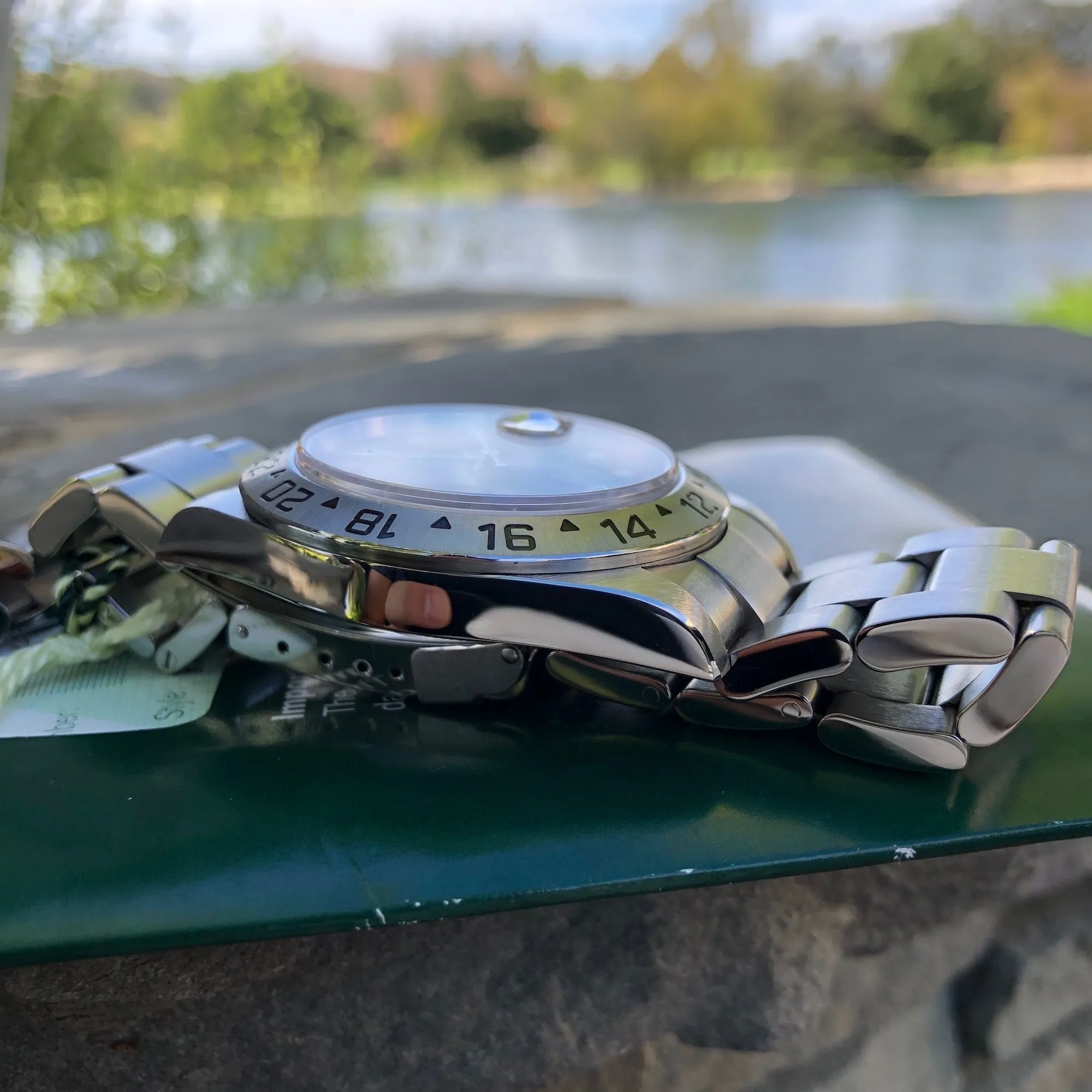 Rolex Explorer II 16570 Black Stainless Steel GMT Oyster Z Serial Wristwatch Box & Papers Circa 2006