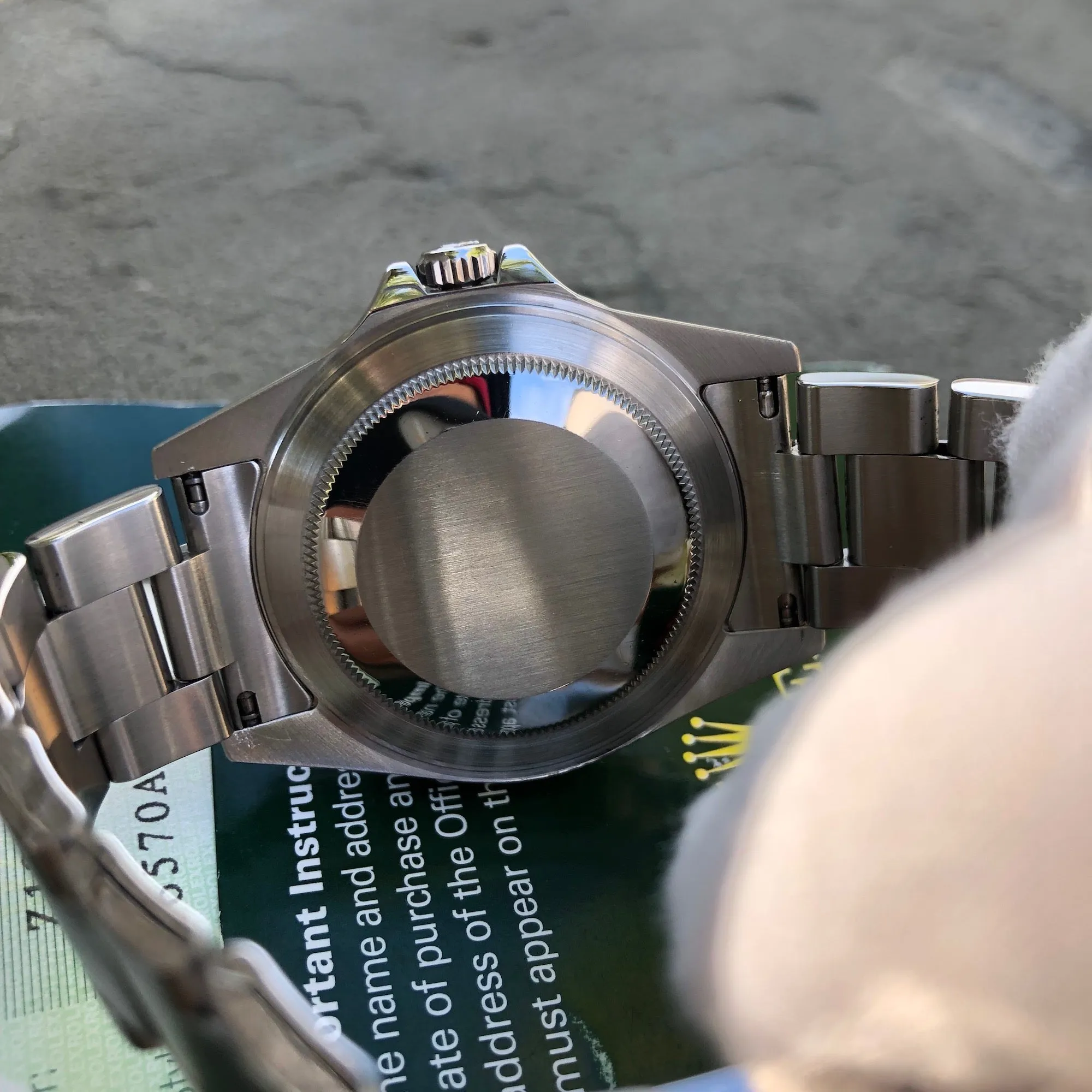 Rolex Explorer II 16570 Black Stainless Steel GMT Oyster Z Serial Wristwatch Box & Papers Circa 2006