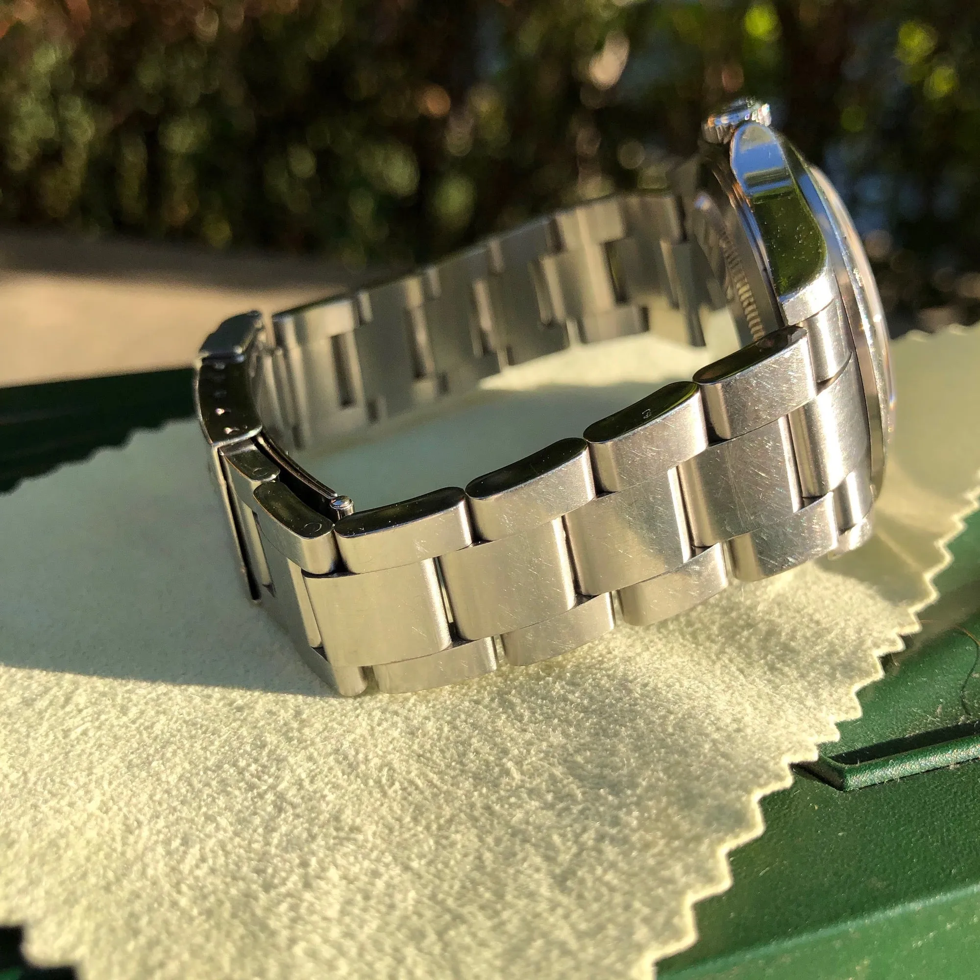 Rolex Explorer II 16570 White Stainless Steel GMT Oyster D Serial Wristwatch Circa 2005