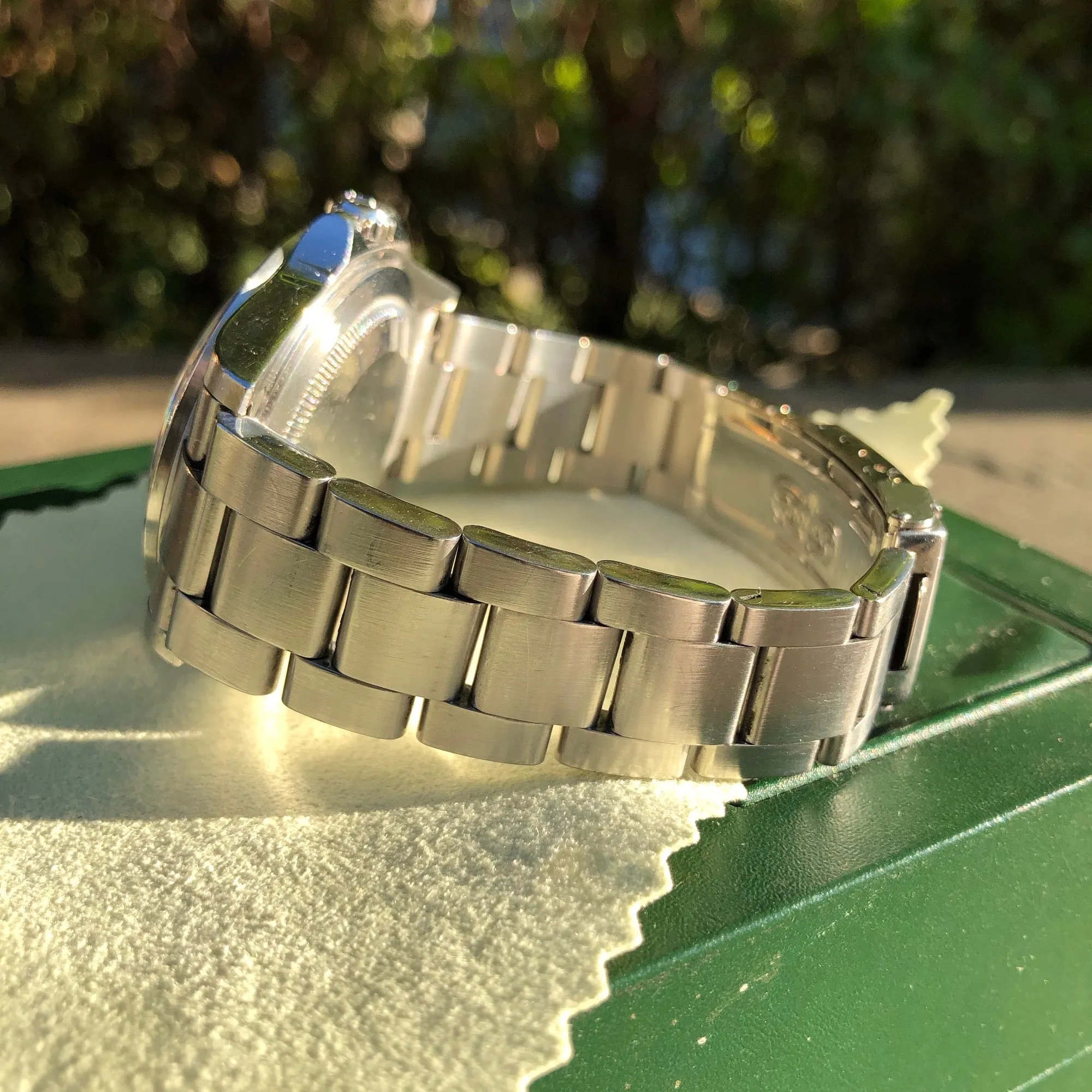Rolex Explorer II 16570 White Stainless Steel GMT Oyster D Serial Wristwatch Circa 2005