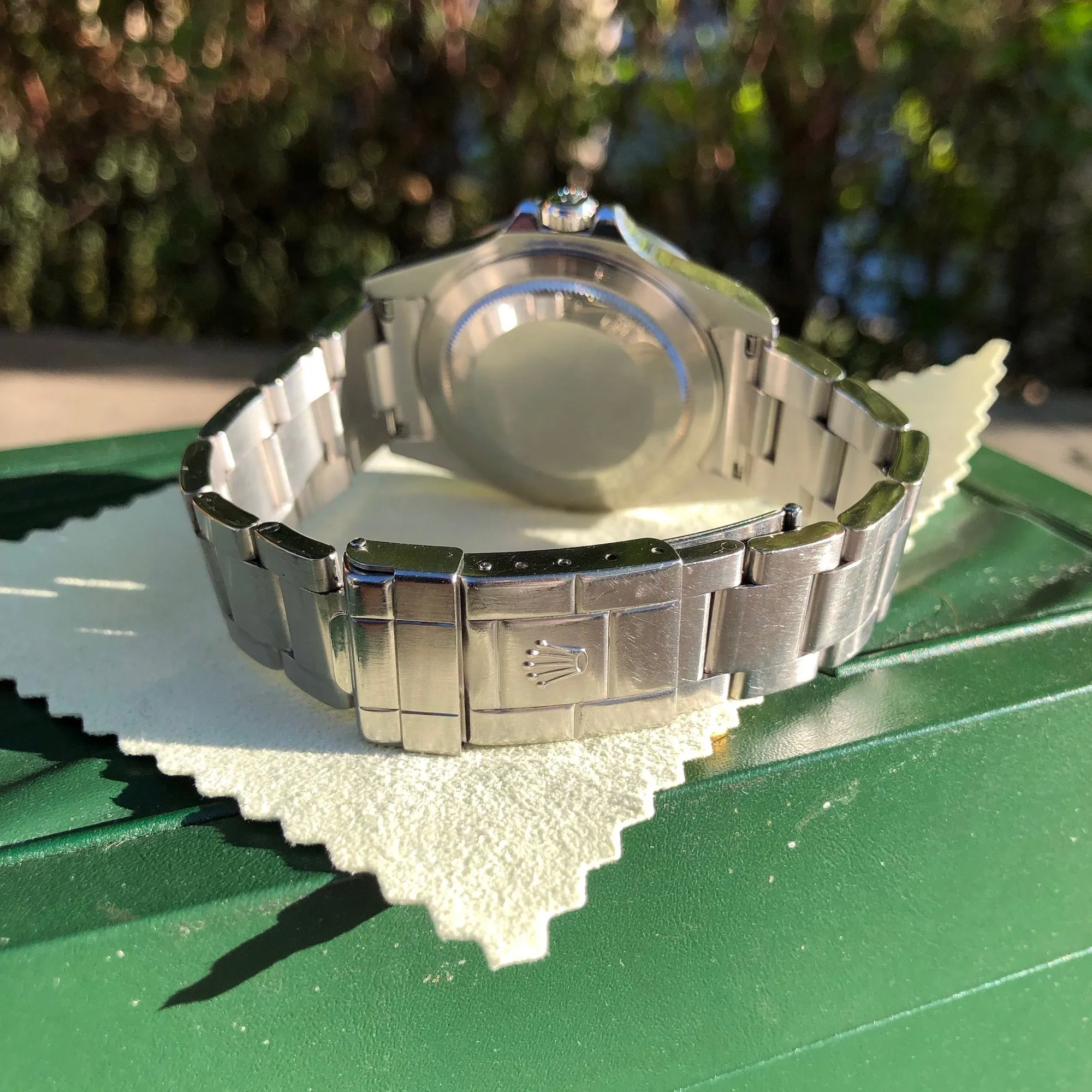 Rolex Explorer II 16570 White Stainless Steel GMT Oyster D Serial Wristwatch Circa 2005