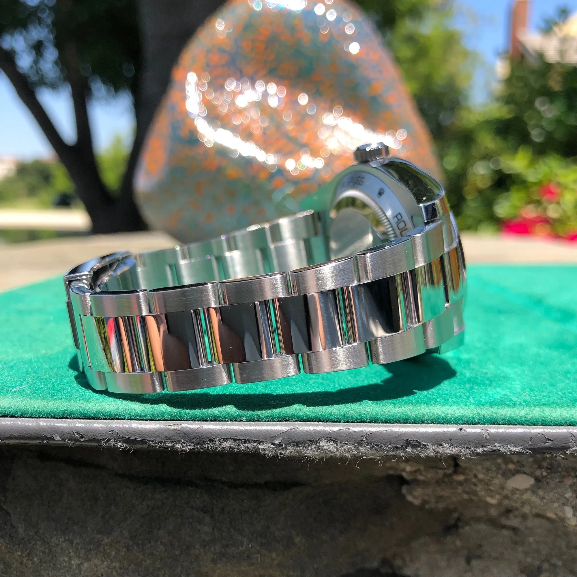 Rolex Milgauss Green 116400GV Stainless Steel Wristwatch Box Papers Circa 2019