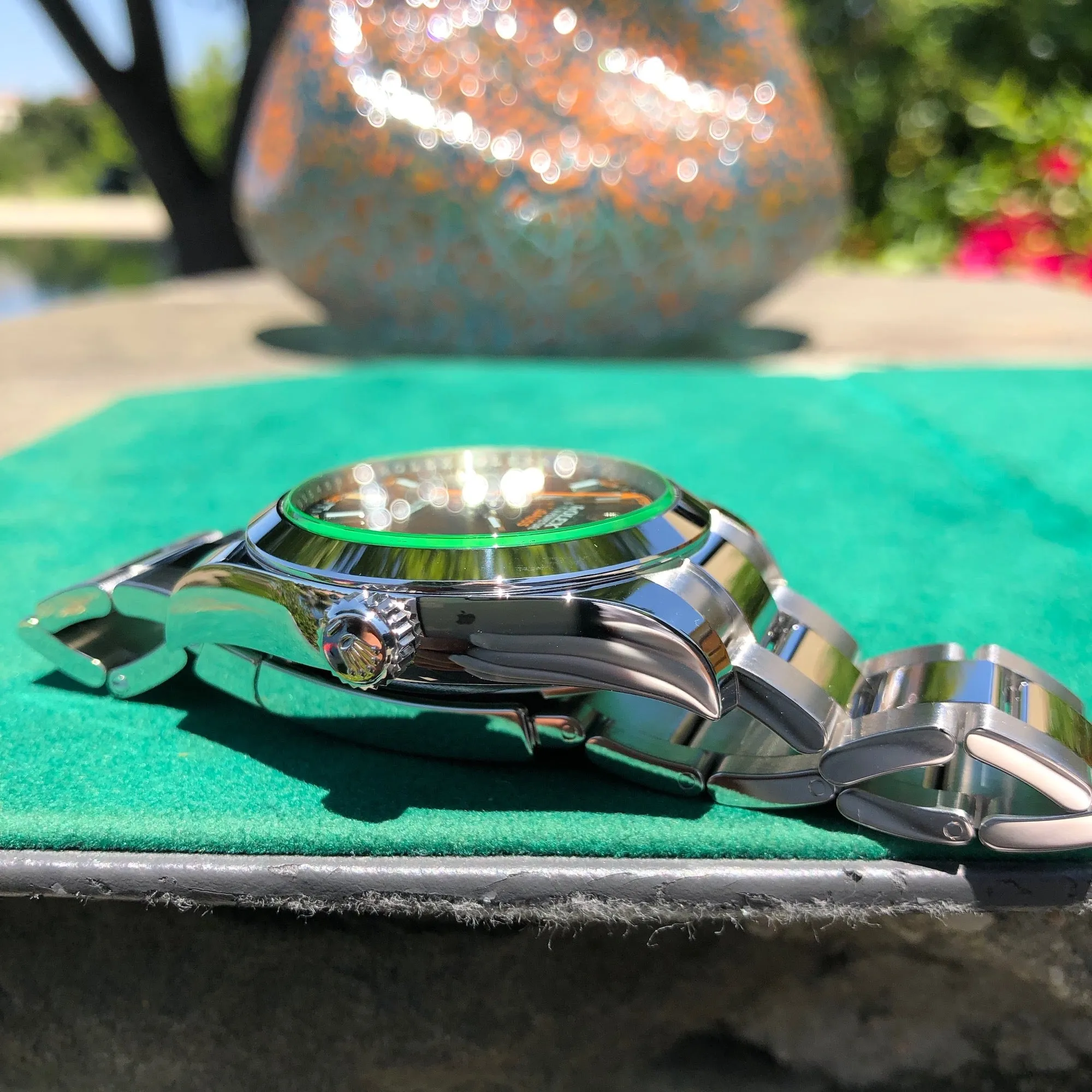 Rolex Milgauss Green 116400GV Stainless Steel Wristwatch Box Papers Circa 2019