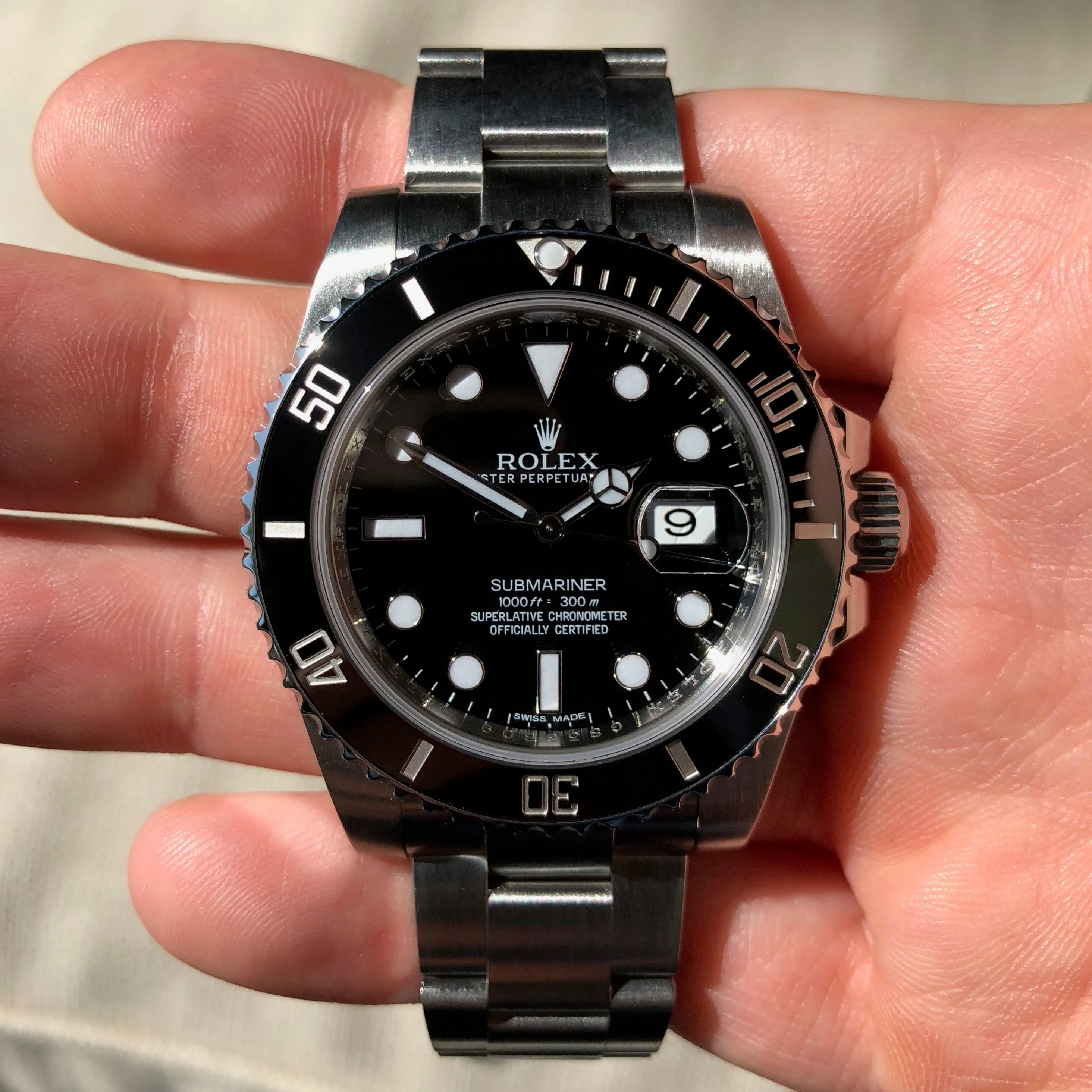 Rolex Submariner Date 116610 LN Stainless Steel Ceramic Wristwatch Box & Papers