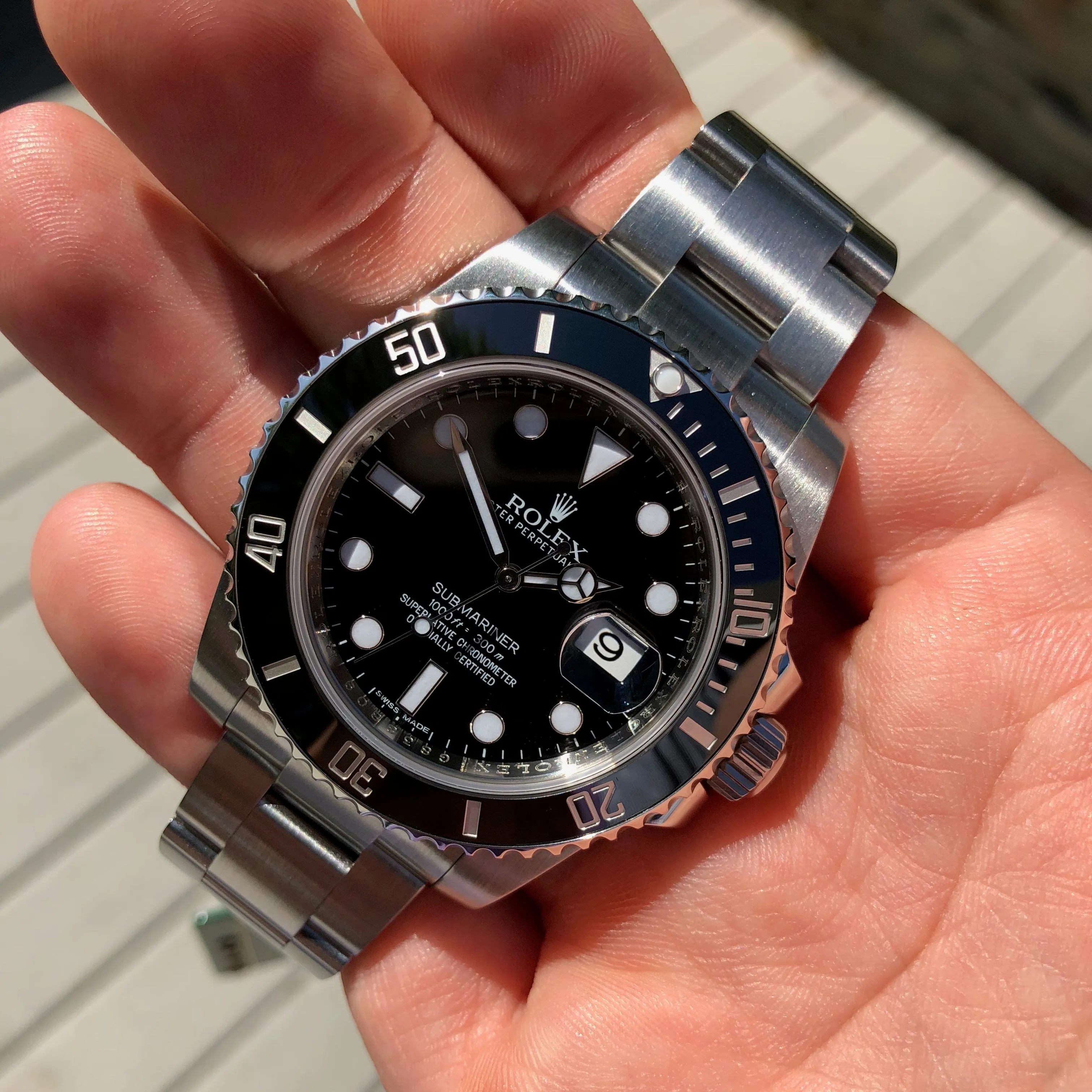 Rolex Submariner Date 116610 LN Stainless Steel Ceramic Wristwatch Box & Papers