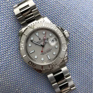 Rolex Yachtmaster 16622 Platinum 40mm Steel Oyster Z Serial Wristwatch Circa 2006