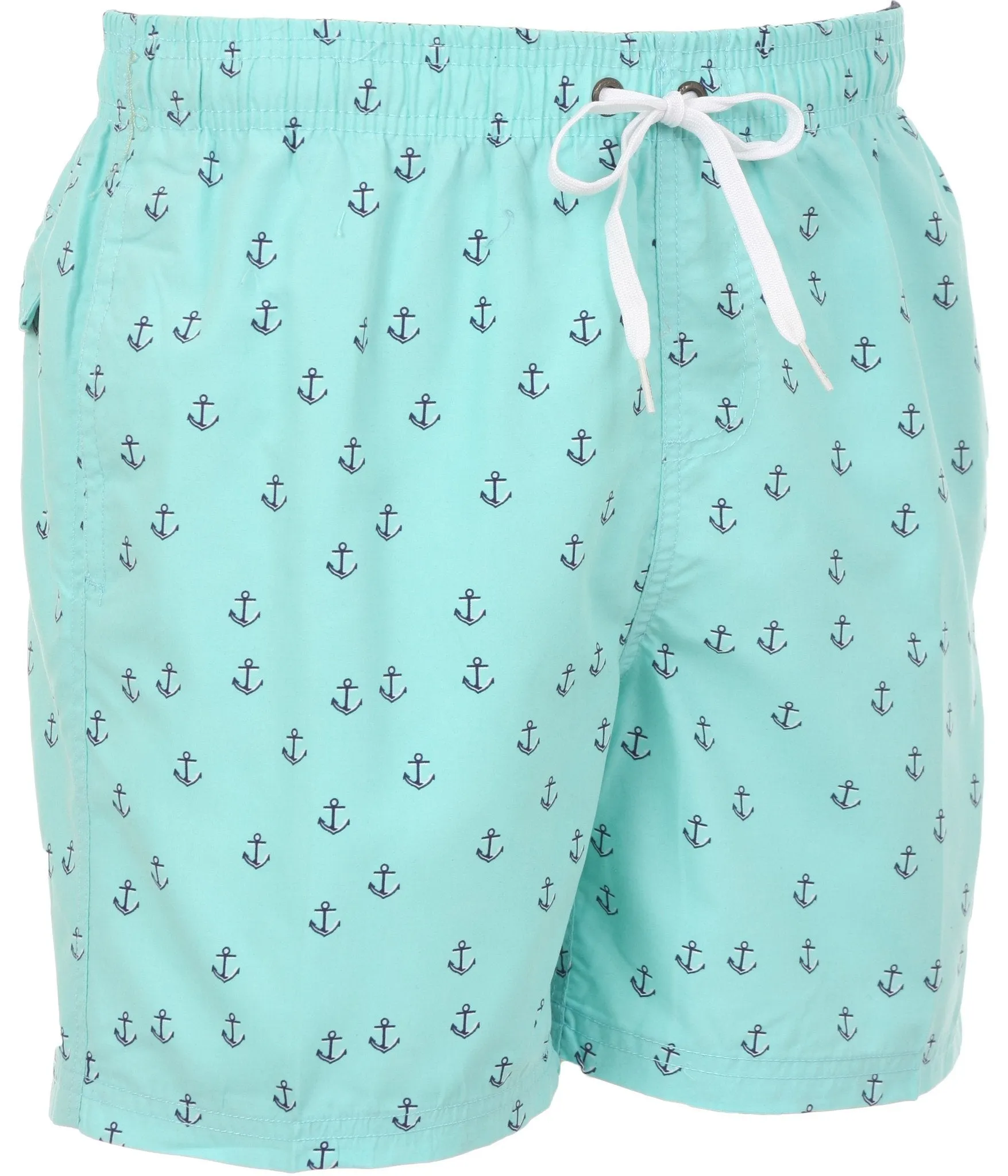 Sakkas Mens Sailor Sailboat Anchor Printed Skate Surf Board Short / Swim Trunk