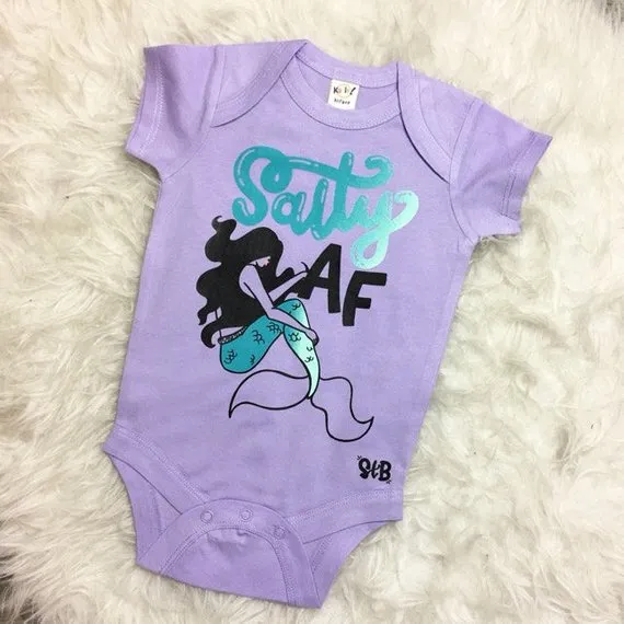 Salty AF Kids Bodysuit or Tee