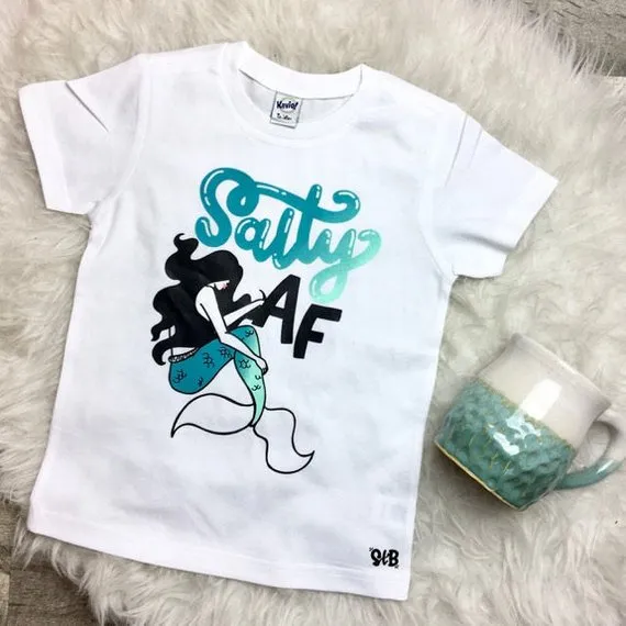 Salty AF Kids Bodysuit or Tee