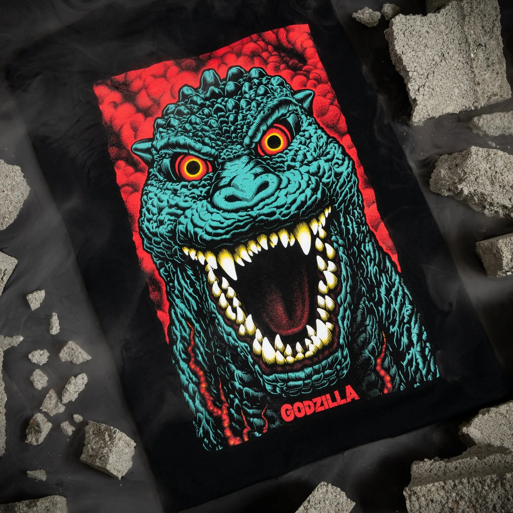 Santa Cruz x Godzilla Destroyer Stripes T-Shirt