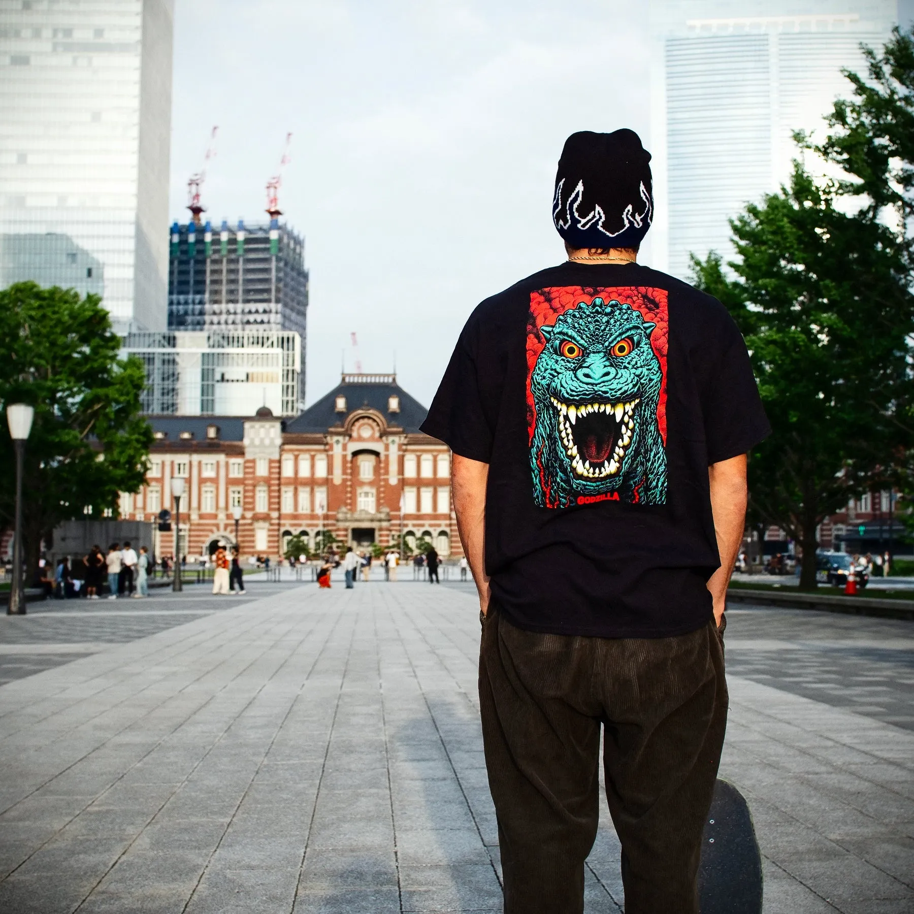 Santa Cruz x Godzilla Destroyer Stripes T-Shirt