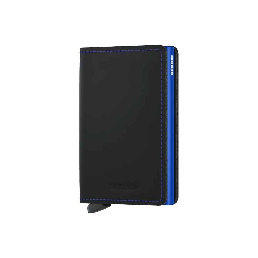 Secrid Slim Wallet Matte Black & Blue