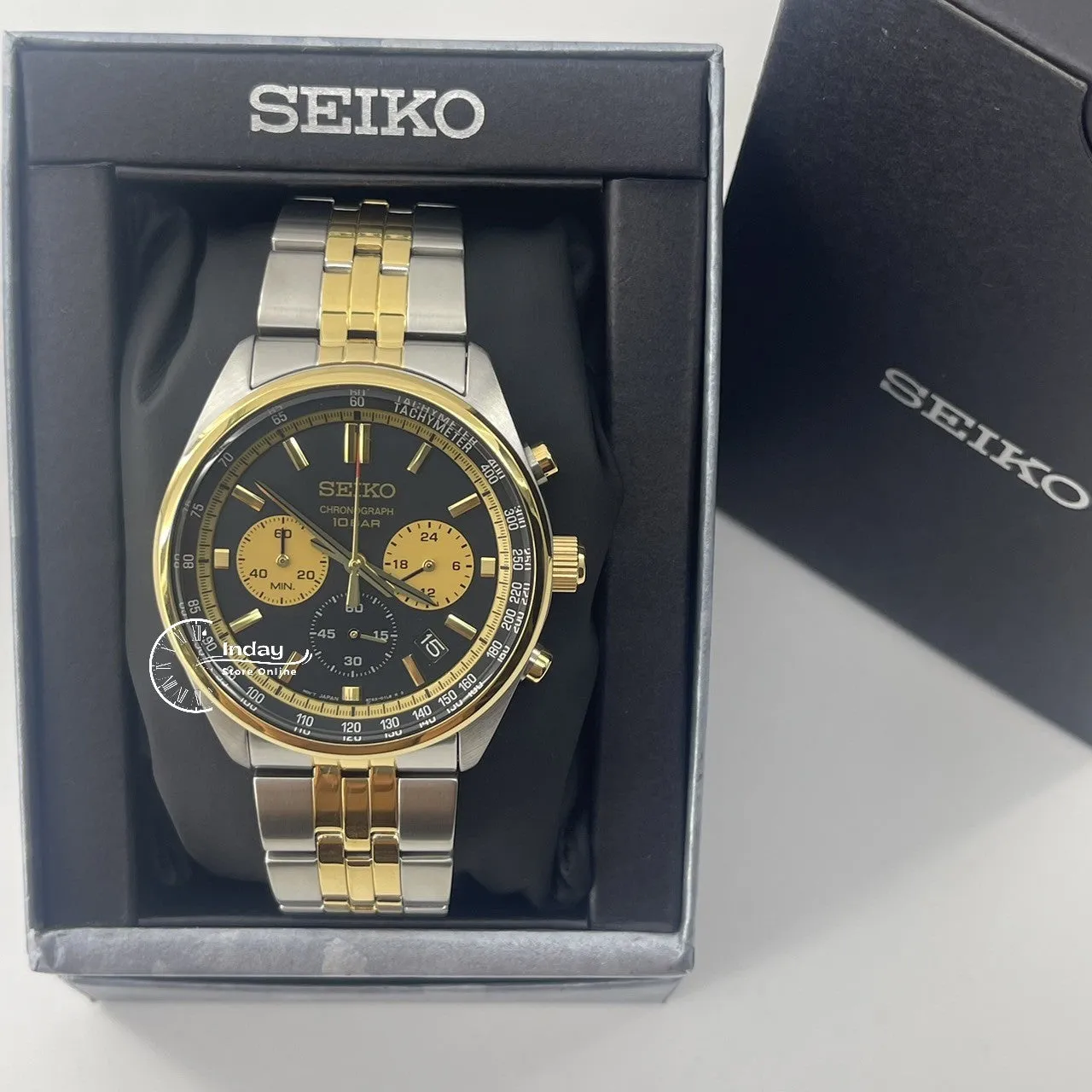 Seiko Men's Watch SSB430P1 Battery Operated Stainless Steel Hardlex Crystal