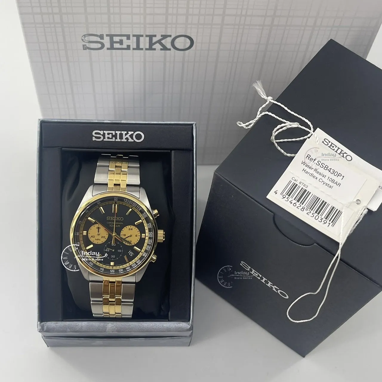 Seiko Men's Watch SSB430P1 Battery Operated Stainless Steel Hardlex Crystal