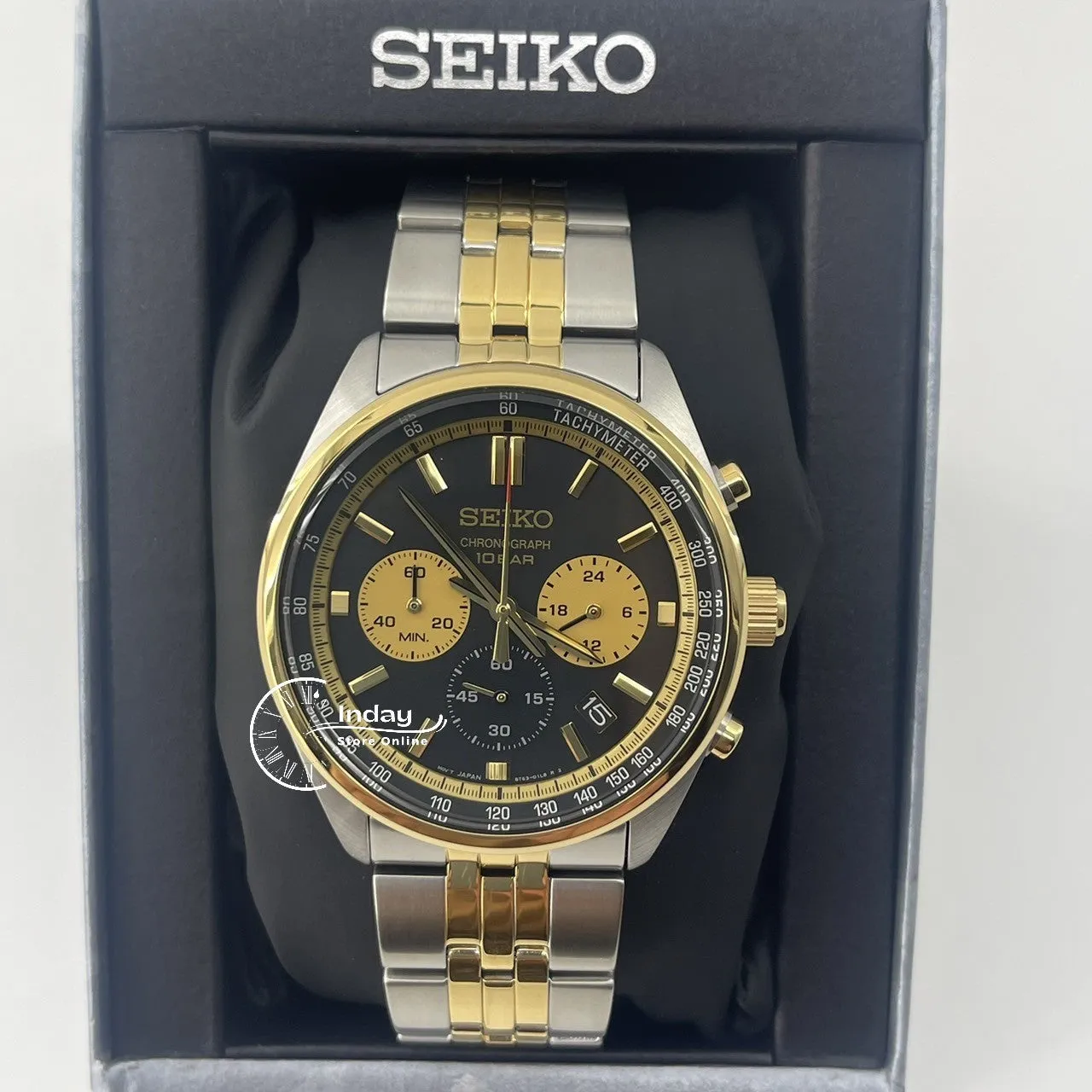 Seiko Men's Watch SSB430P1 Battery Operated Stainless Steel Hardlex Crystal