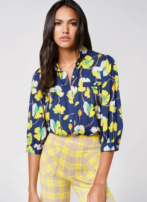 Shirred Pocket Blouse