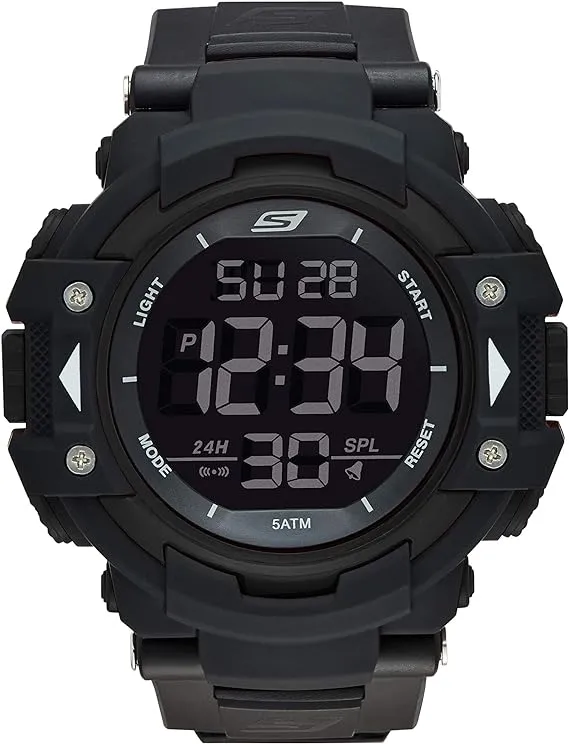 Skechers Men's Digital Black Fabric Strap SR1037