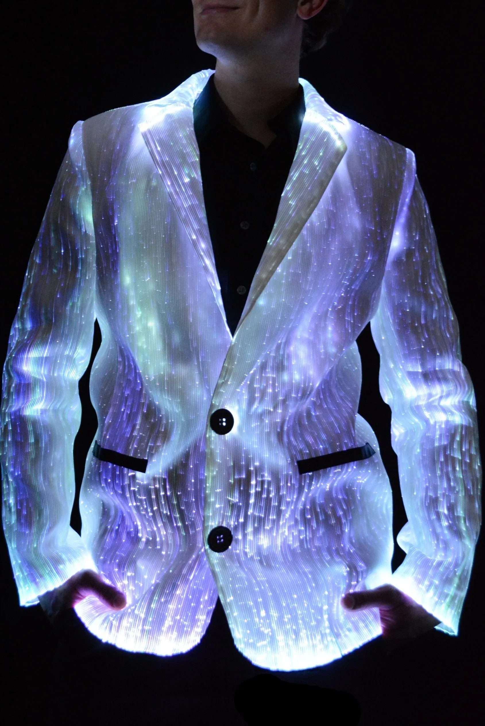 Sound Activated Fiber Optic Men's Suit  - Bluetooth