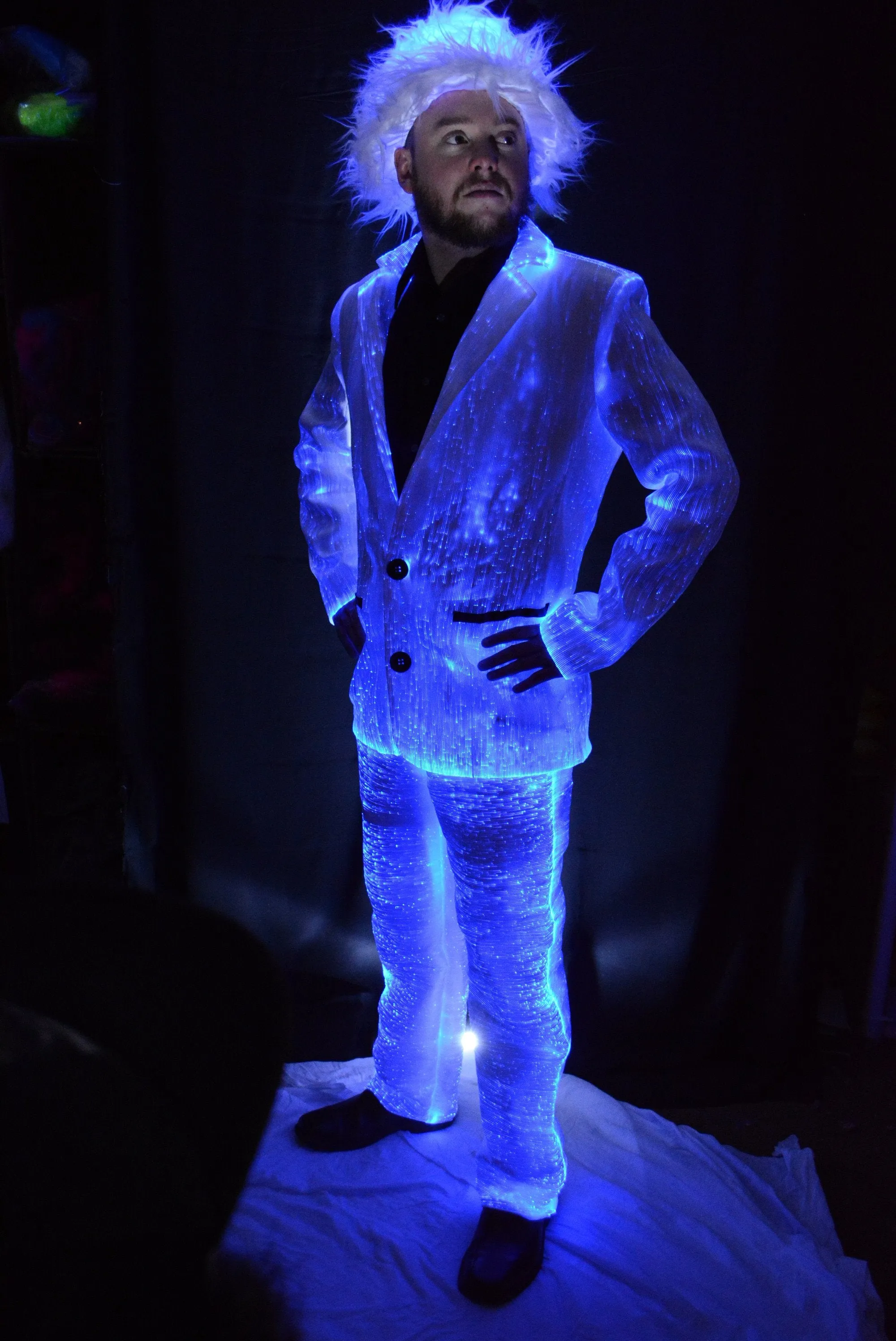 Sound Activated Fiber Optic Men's Suit  - Bluetooth