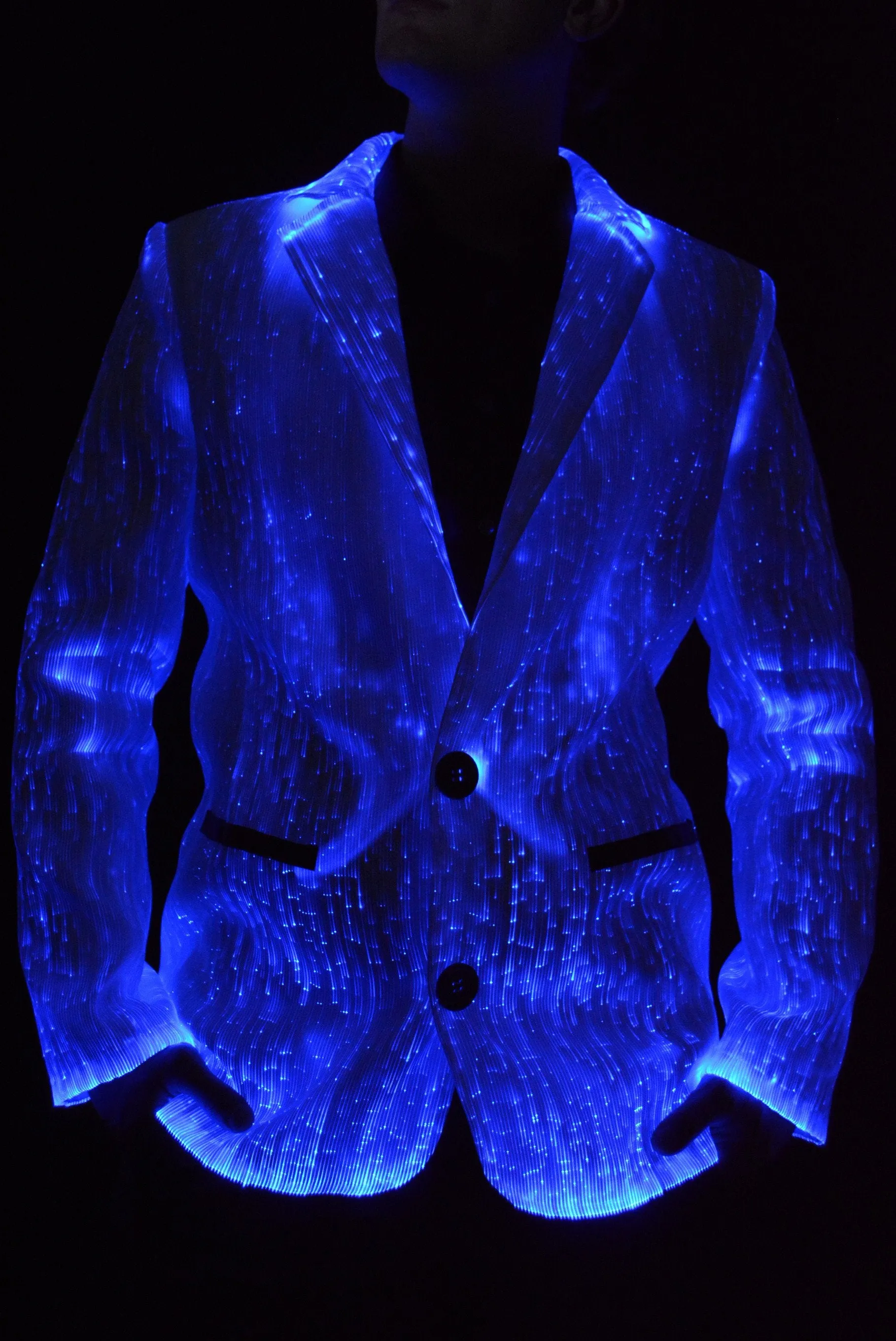 Sound Activated Fiber Optic Men's Suit  - Bluetooth