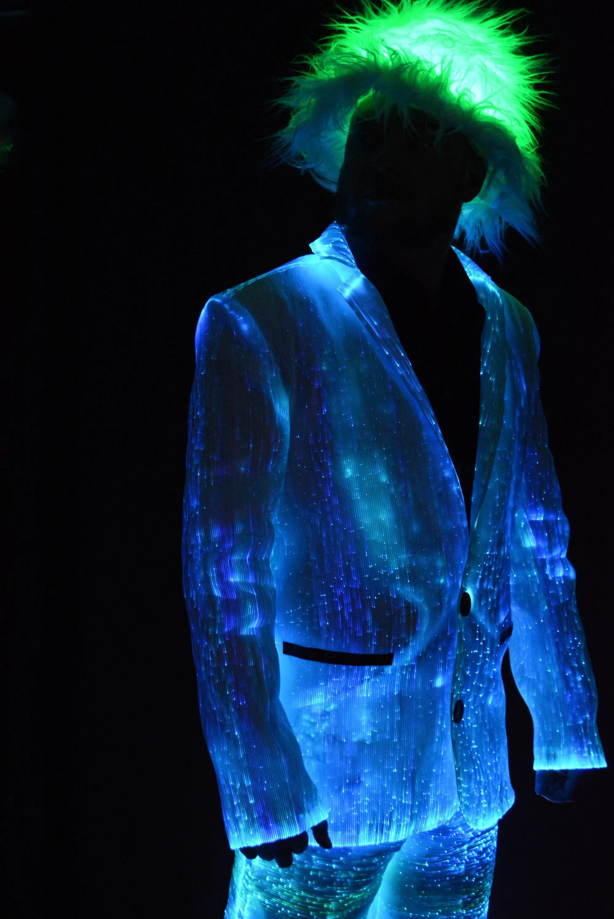 Sound Activated Fiber Optic Men's Suit  - Bluetooth
