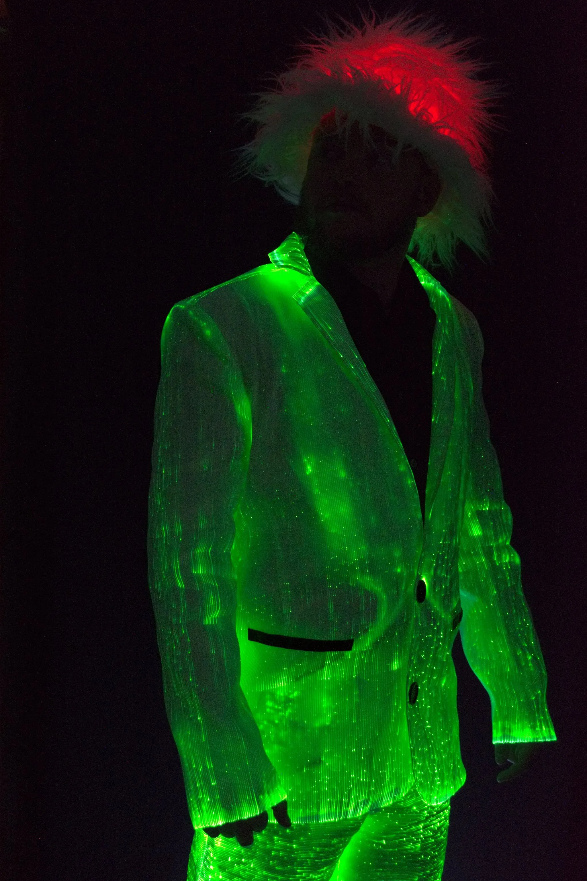 Sound Activated Fiber Optic Men's Suit  - Bluetooth