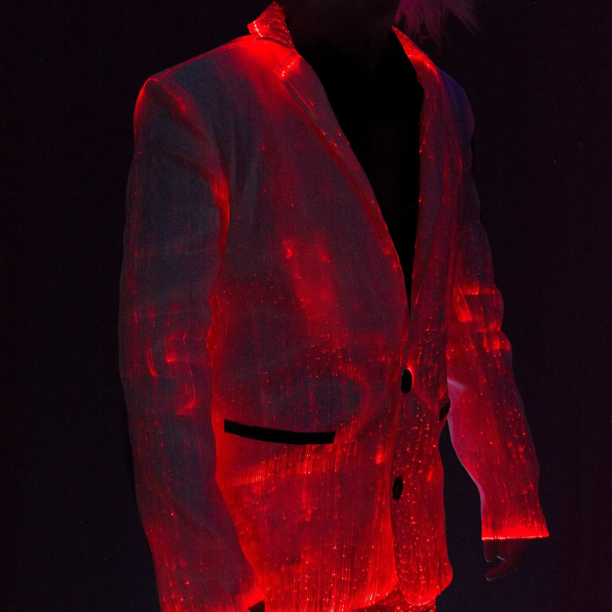 Sound Activated Fiber Optic Men's Suit  - Bluetooth