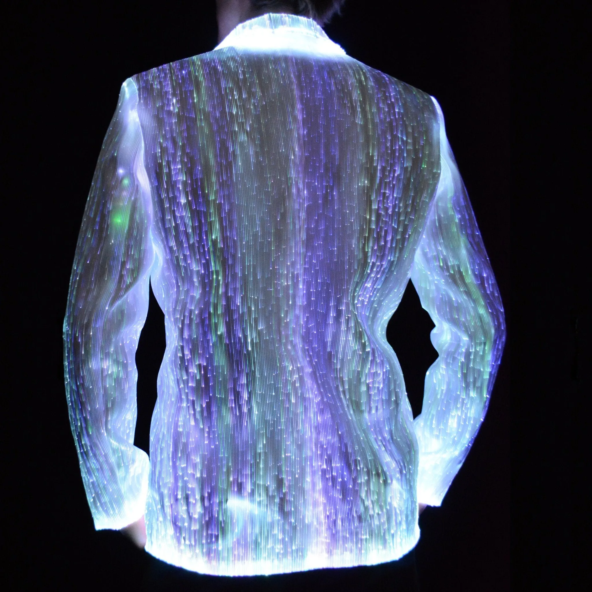 Sound Activated Fiber Optic Men's Suit  - Bluetooth