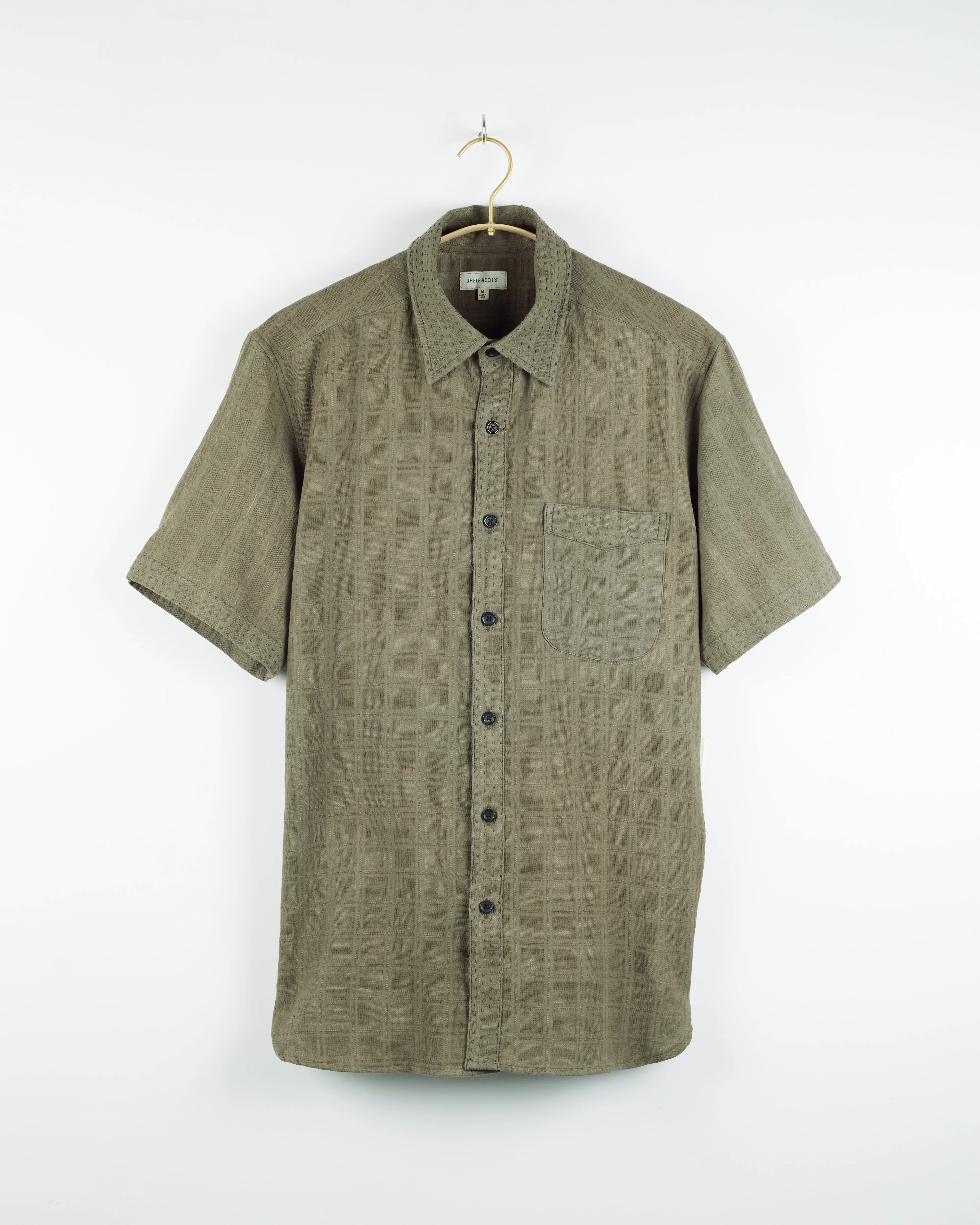 S/S Kabir Shirt in Mockleno Hatch Check Sage