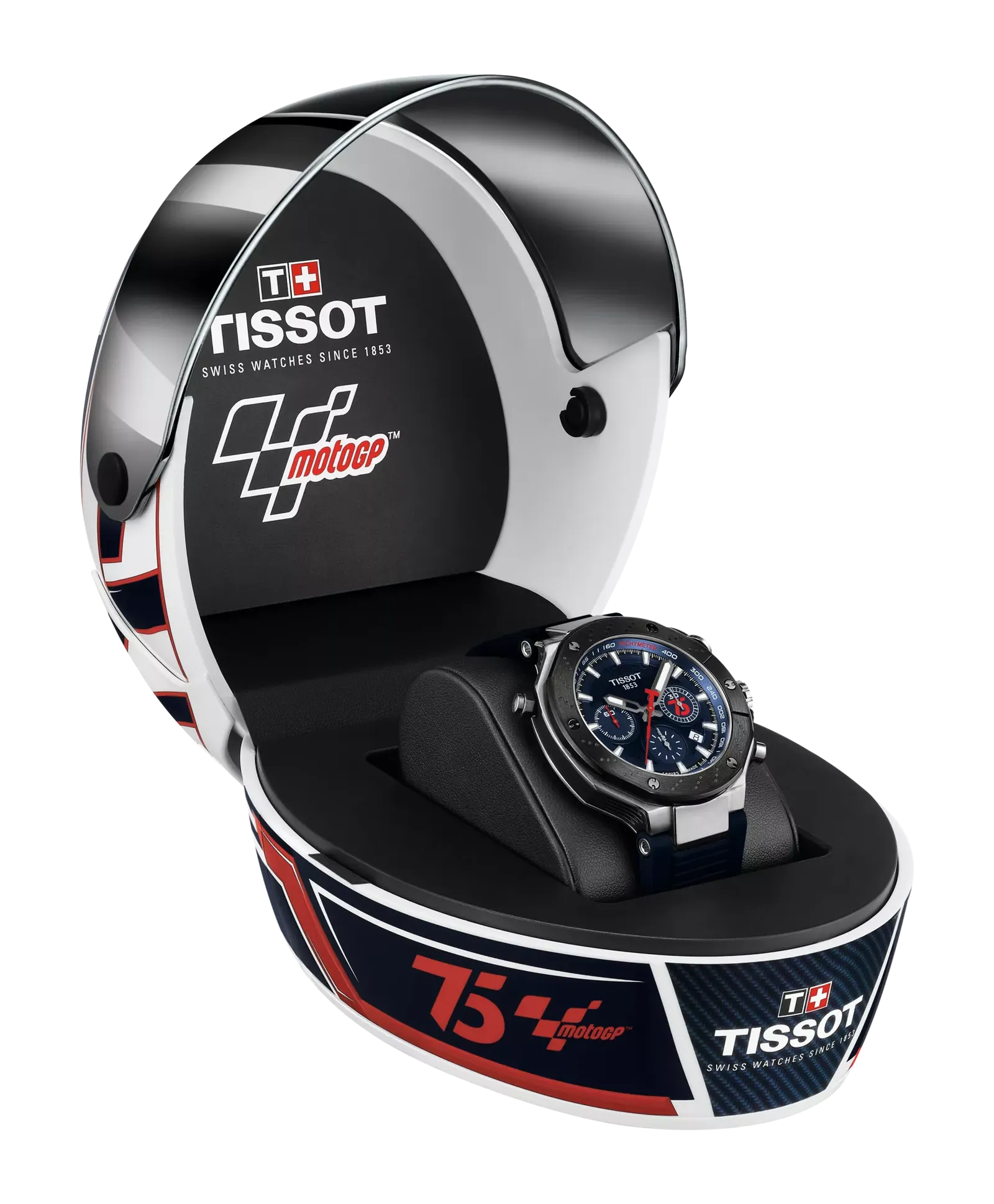 T-Race MotoGP Automatic Chronograph Blue Dial Silicone Strap Men's Watch T141.427.27.041.00