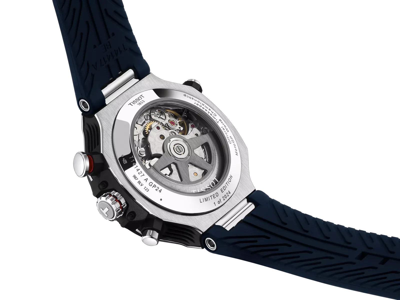 T-Race MotoGP Automatic Chronograph Blue Dial Silicone Strap Men's Watch T141.427.27.041.00