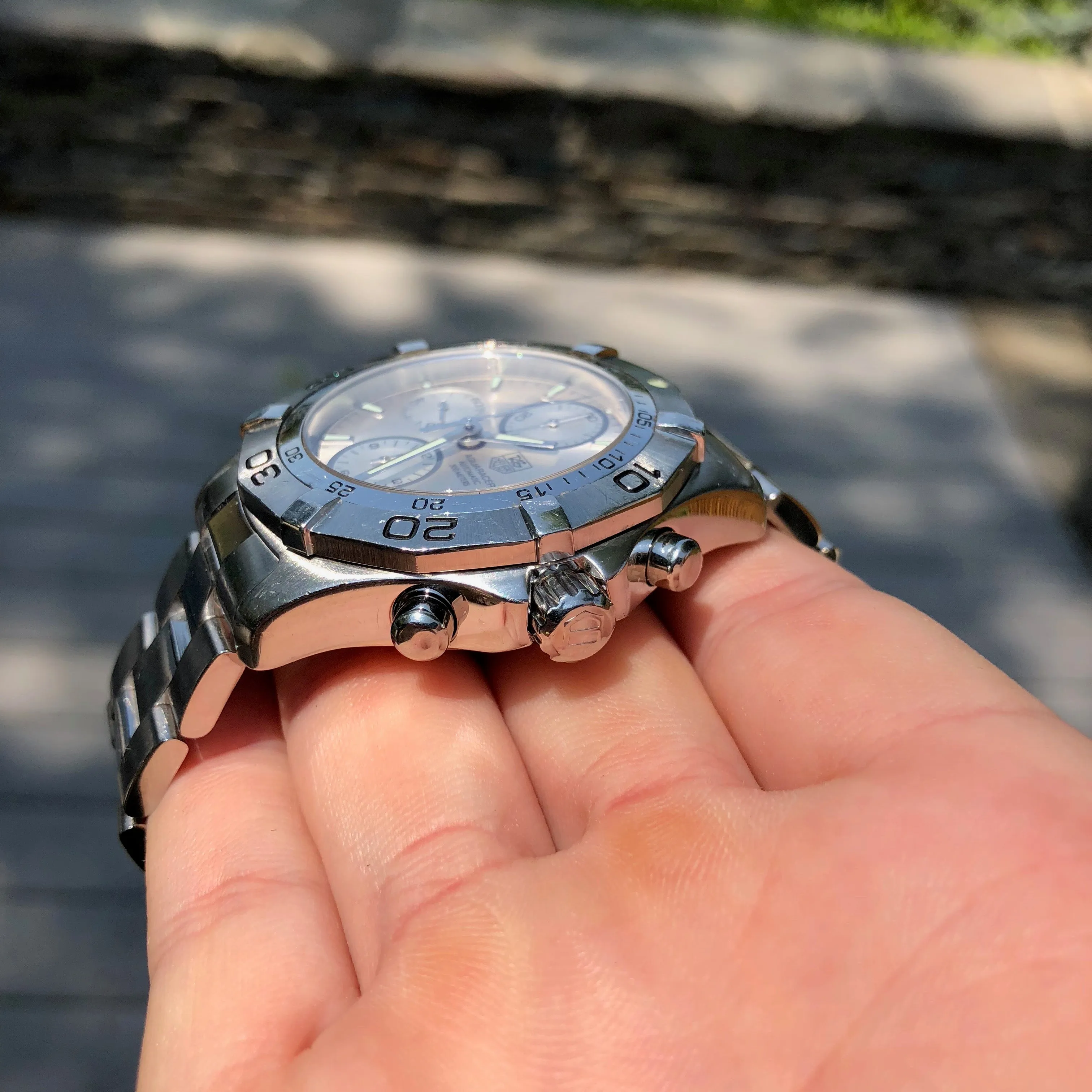 TAG HEUER Aquaracer CAF2111 Caliber 16 Steel Chronograph Automatic 300M Wristwatch