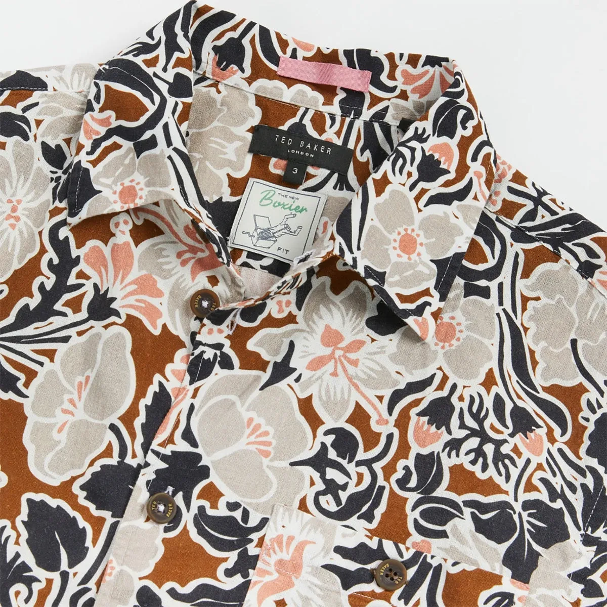 Ted Baker - SITCOM SS Floral Shirt in Brown