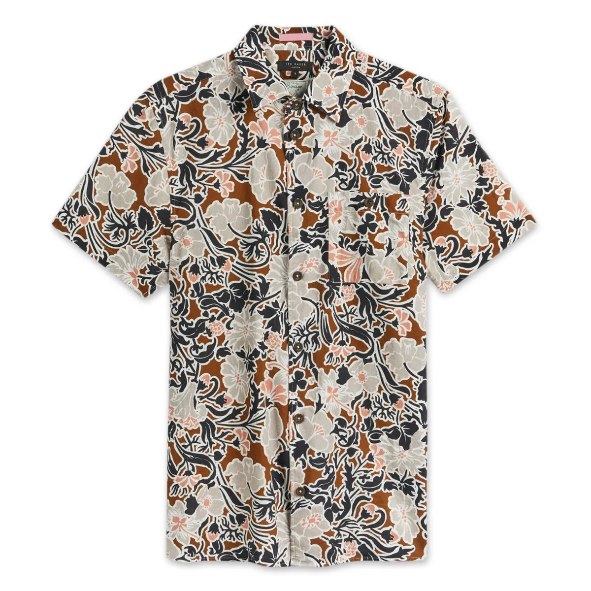 Ted Baker - SITCOM SS Floral Shirt in Brown