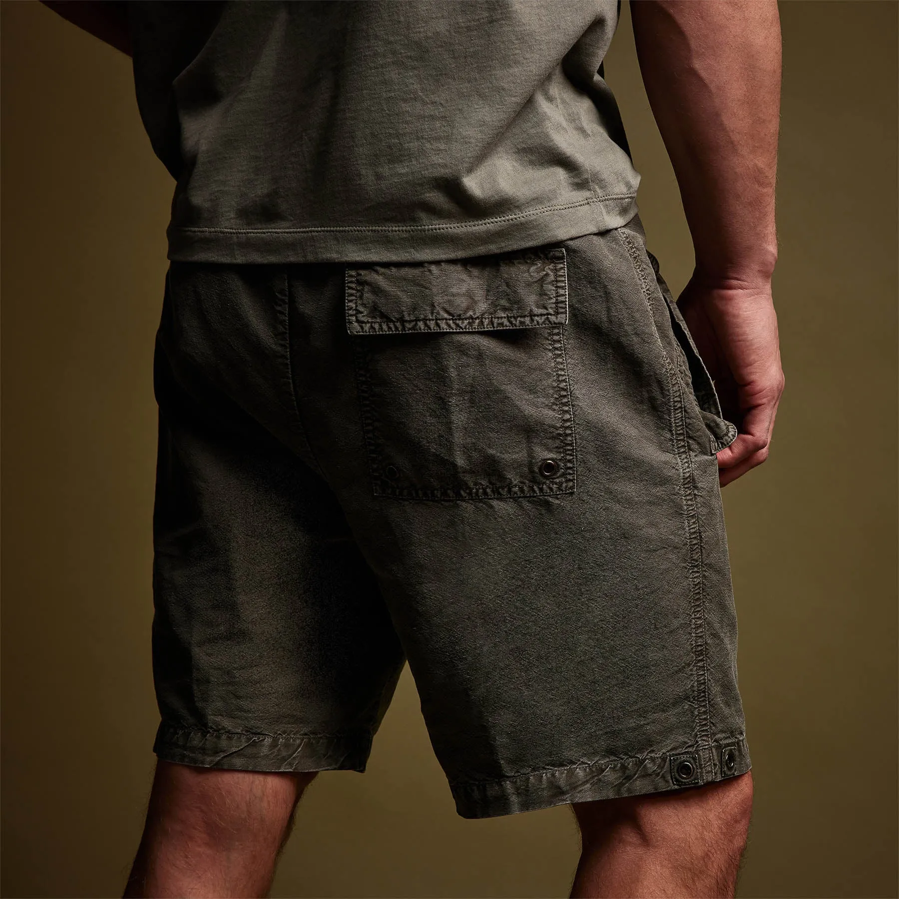 Textured Cotton Hemp Short - Palm Pigment