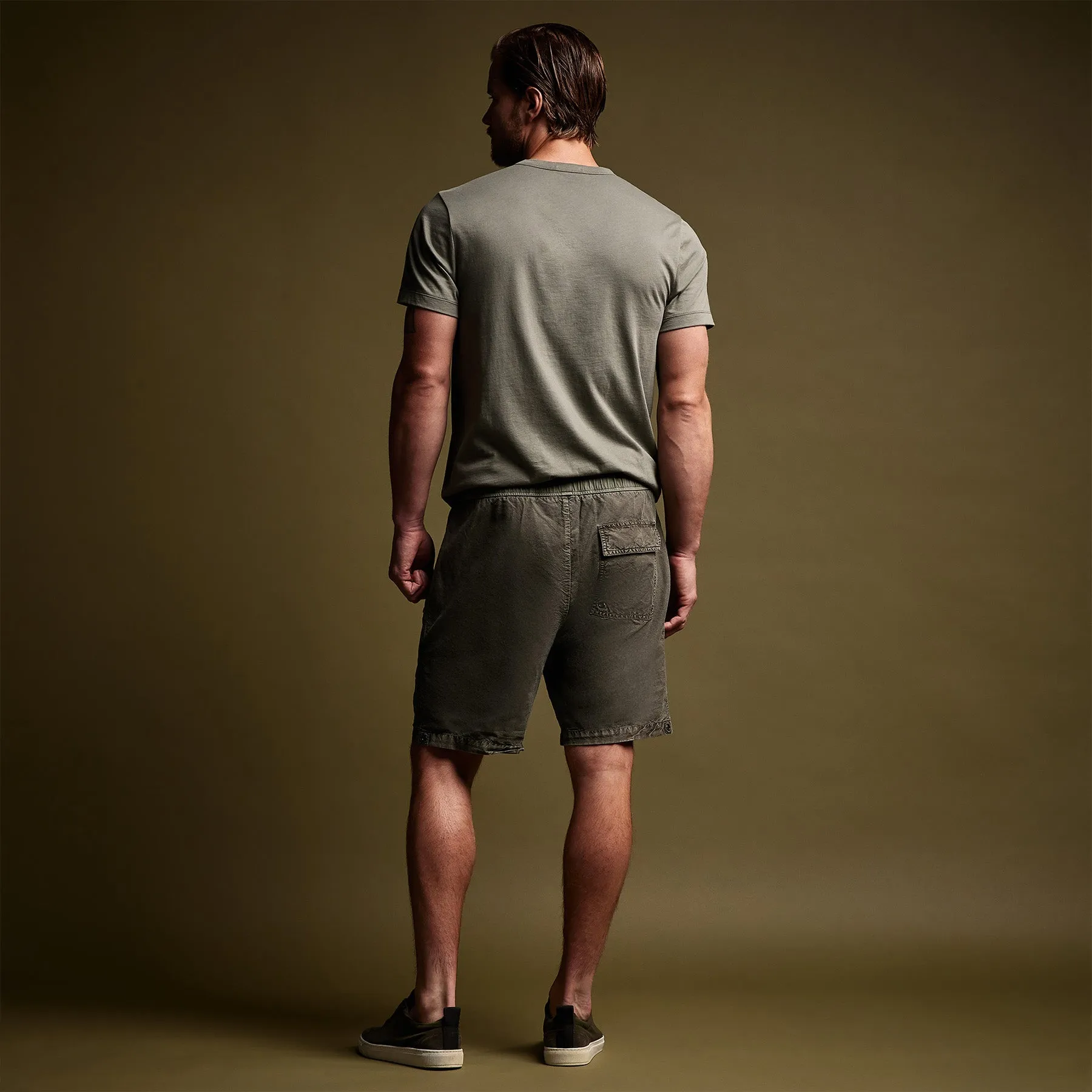 Textured Cotton Hemp Short - Palm Pigment