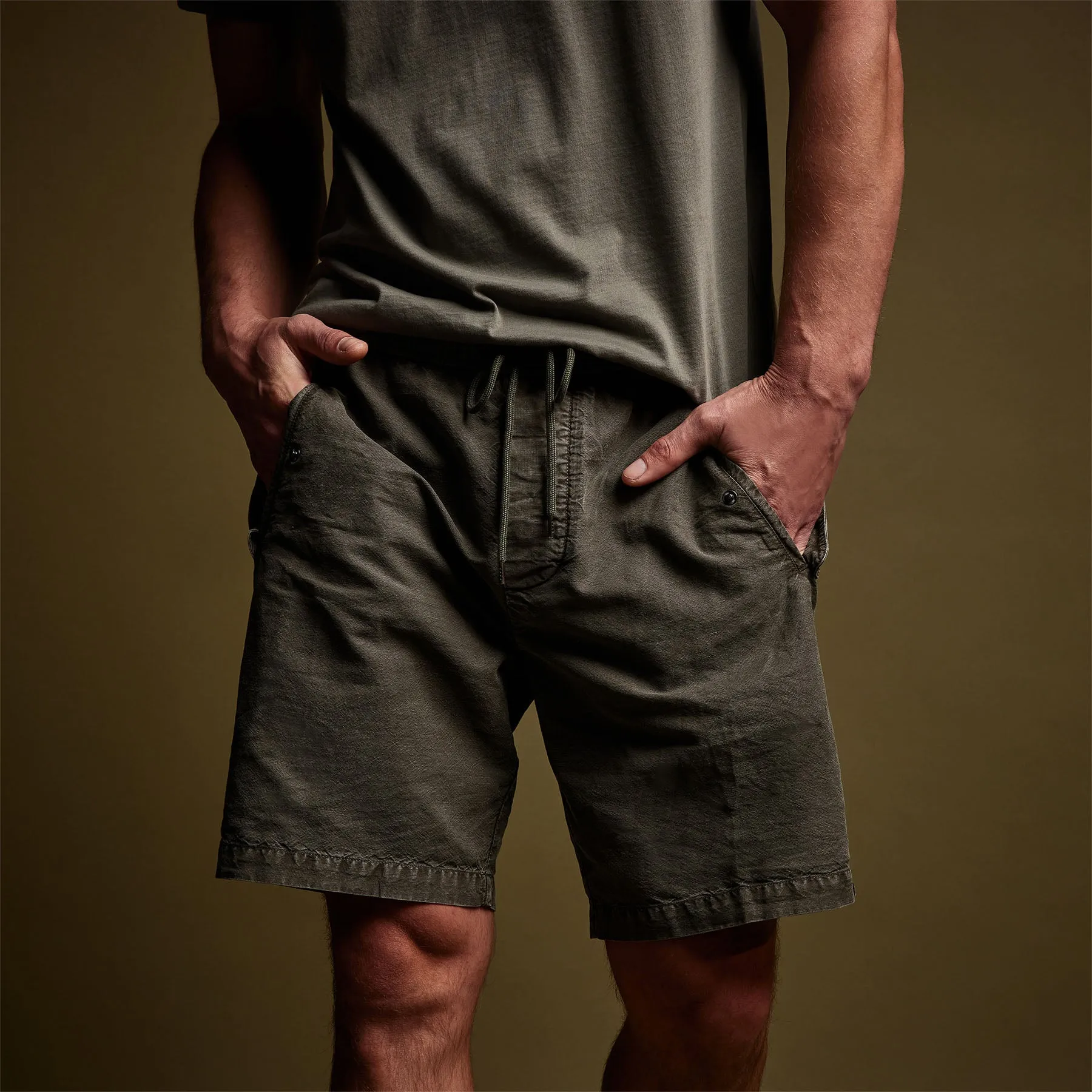 Textured Cotton Hemp Short - Palm Pigment