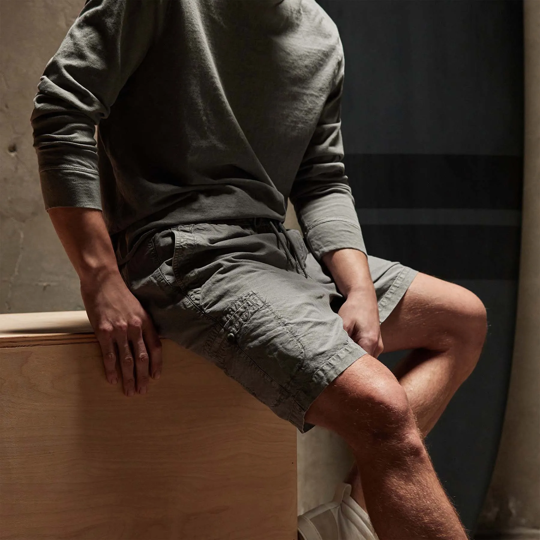 Textured Relaxed Short - Silver Grey Pigment