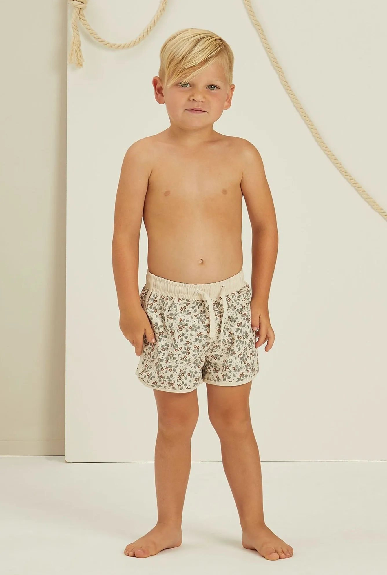 The Swim Trunks by Rylee   Cru - Vintage Floral - KIDS