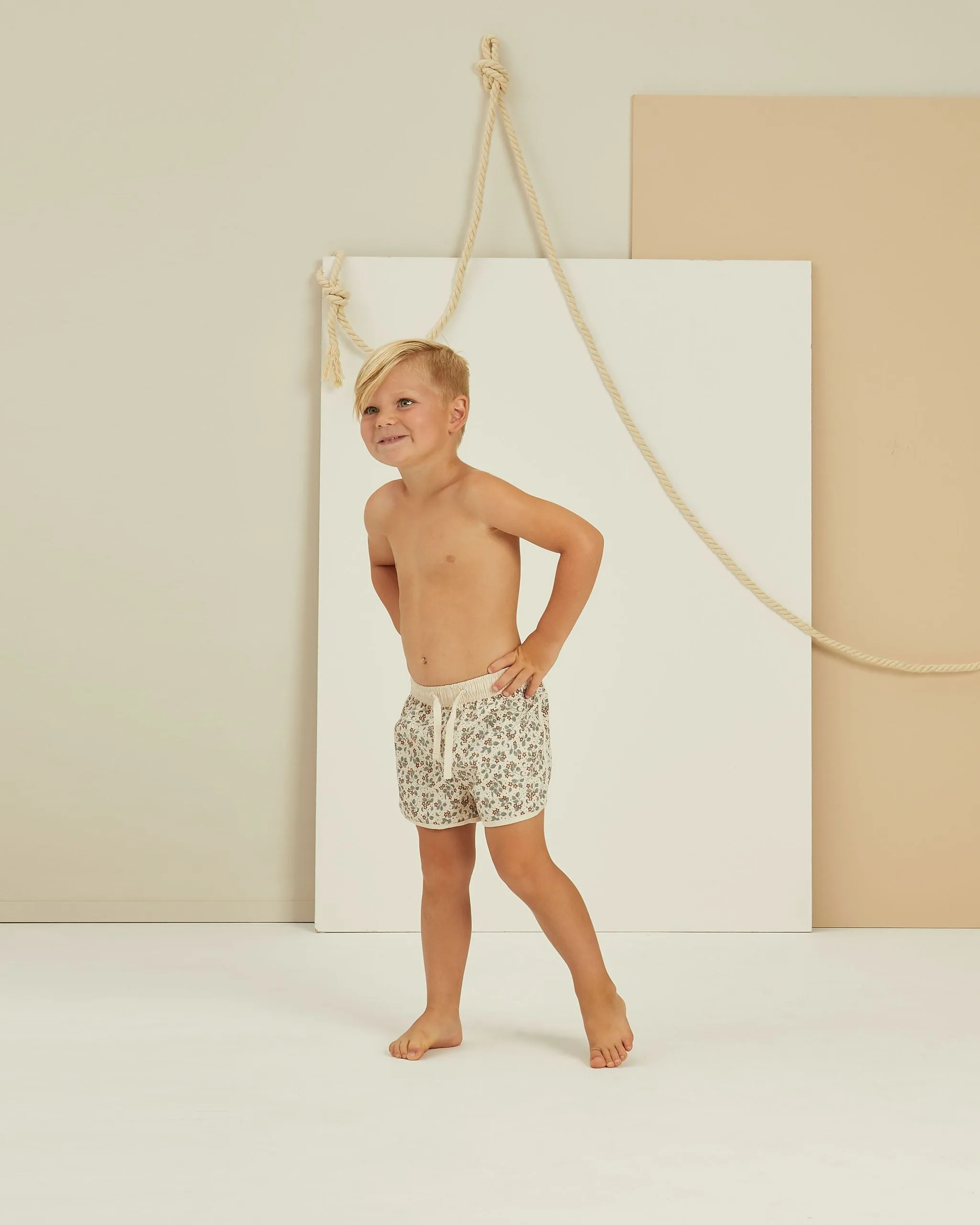 The Swim Trunks by Rylee   Cru - Vintage Floral - KIDS