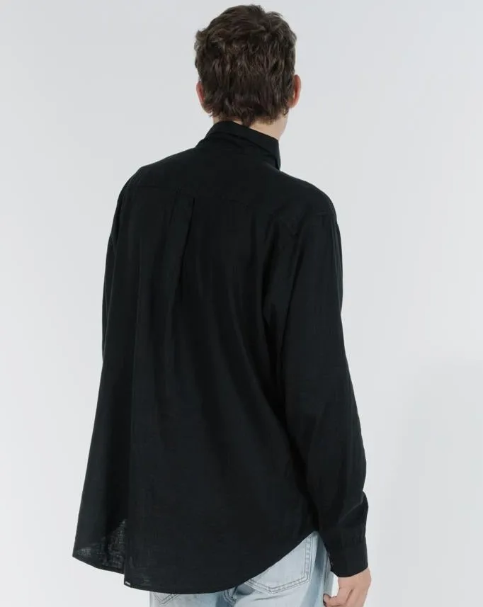 Thrills Minimal Oversized LS Shirt Black