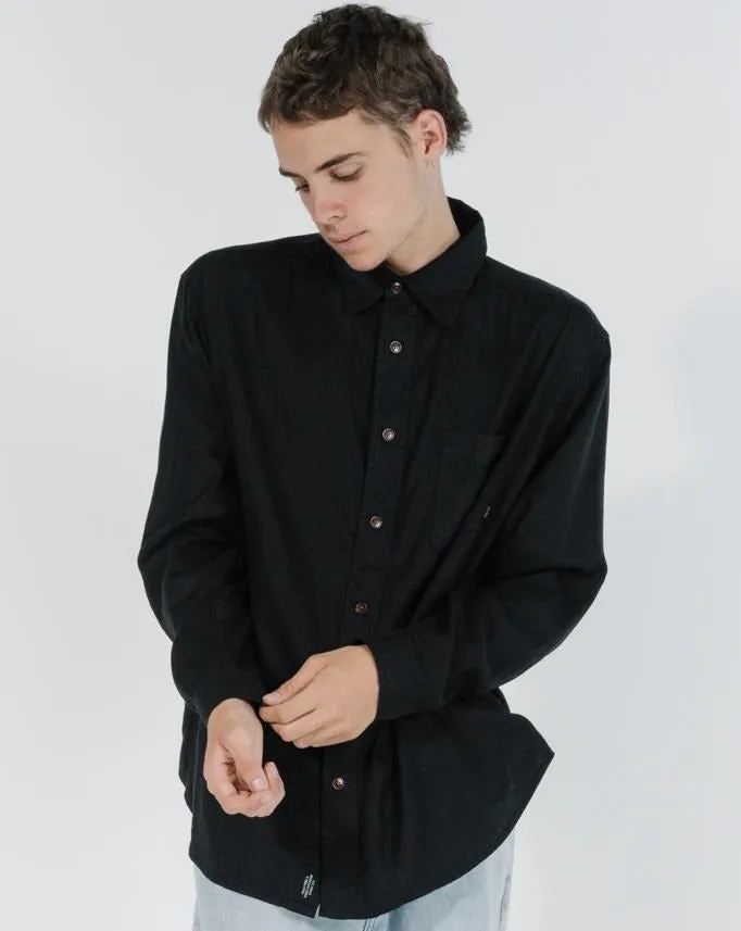 Thrills Minimal Oversized LS Shirt Black