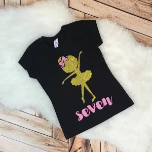 Tiny Dancer Ballerina Custom Birthday Tee