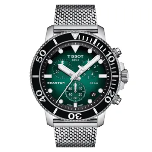 Tissot Men's Watch Seastar 1000 Chronograph 45.5mm Steel Quartz T120.417.11.091.00
