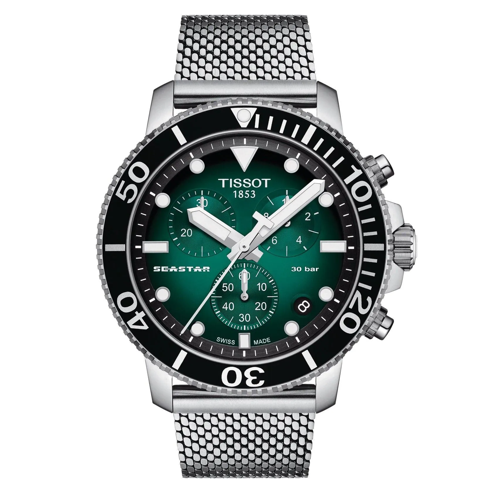 Tissot Men's Watch Seastar 1000 Chronograph 45.5mm Steel Quartz T120.417.11.091.00